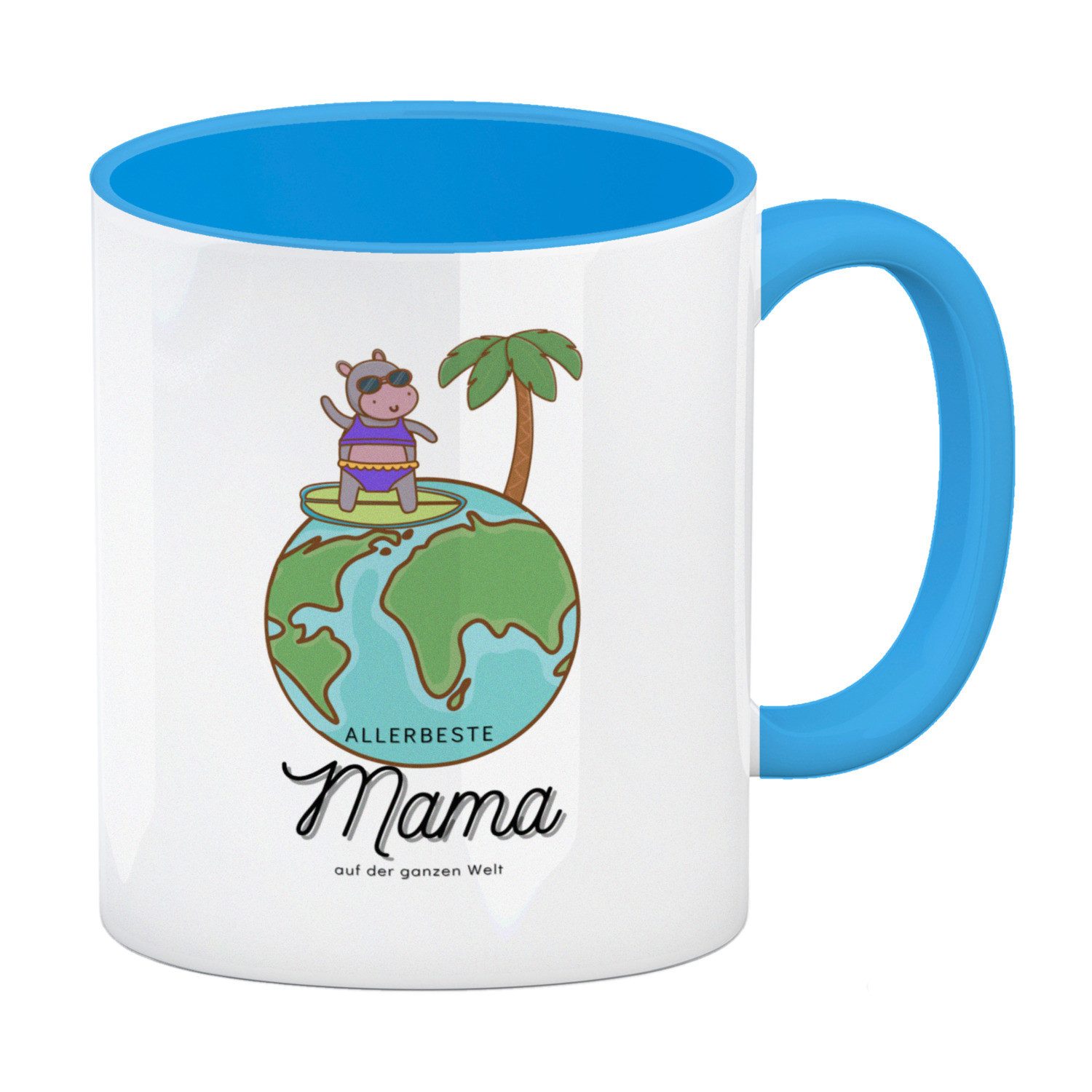 Tasse Allerbeste Mama Kaffeebecher in hellblau zum Muttertag