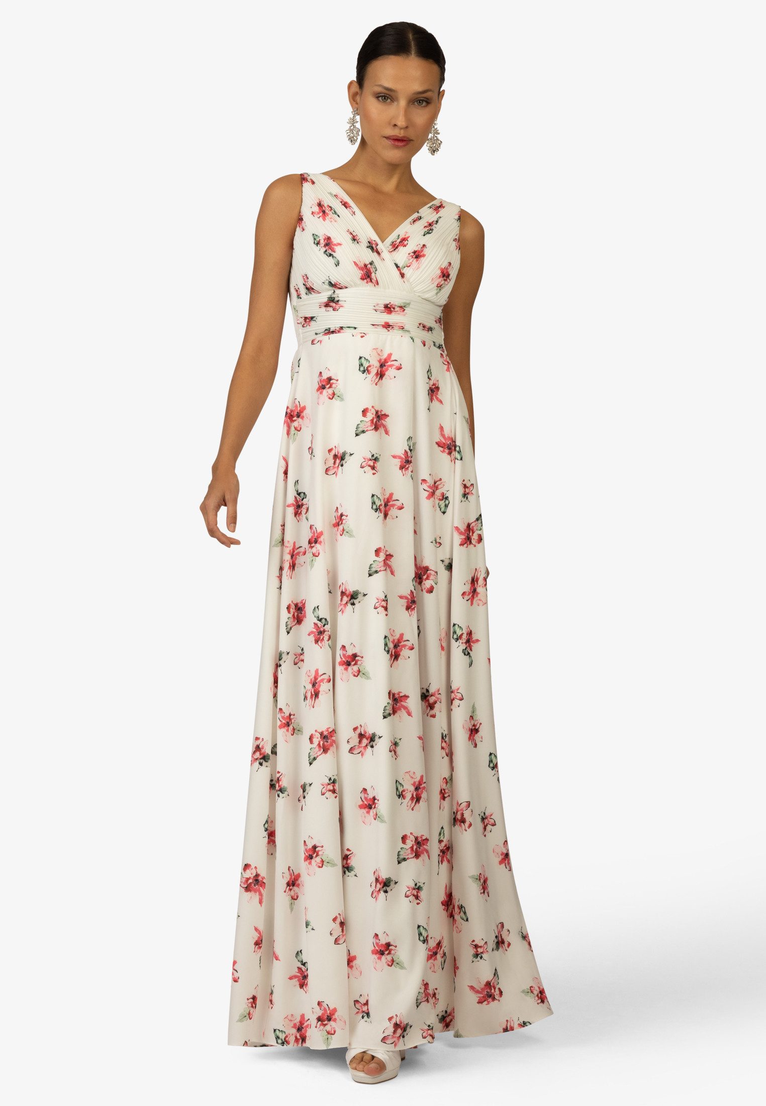 Kraimod Abendkleid mit Raffung und Blumenprint günstig online kaufen