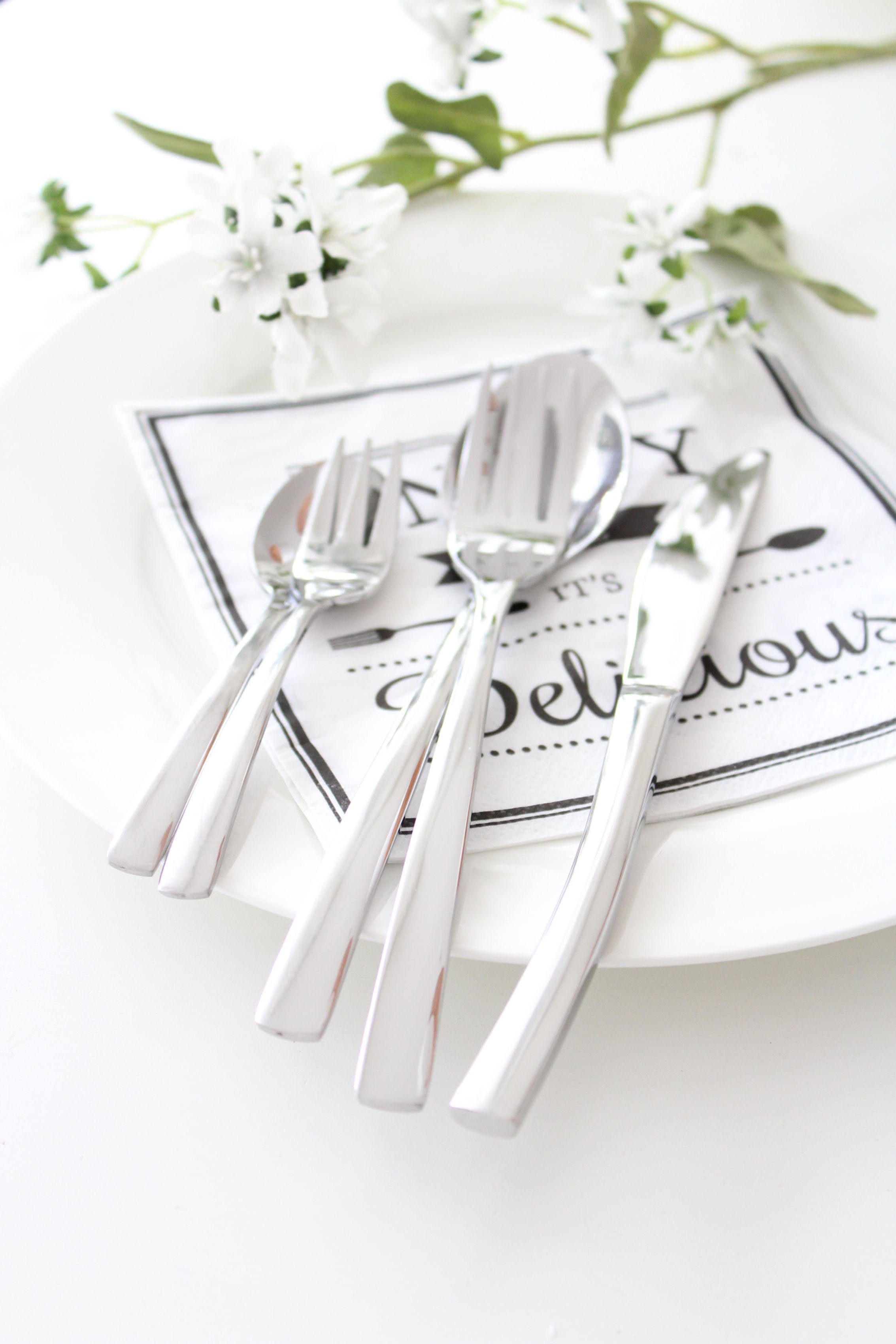 Mulex Besteck-Set Vermont (30-tlg), 6 Personen, Chromnickelstahl 18/10, chlichtes Design, stimmige Proportionen