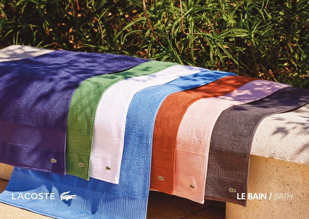 Lacoste Badematte »LLECROCO«, Höhe 20 mm, schnell trocknend, Baumwolle, hochwertige Badematte in Größe 50x70 cm