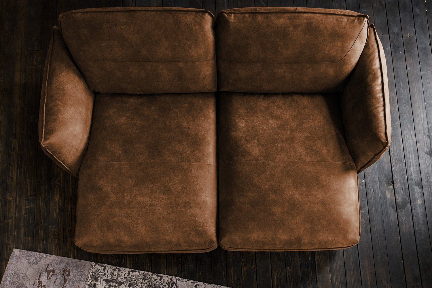 KAWOLA Big-Sofa DAVITO, Longchair Farben versch. im Leder Lederimitat Vintagelook, oder