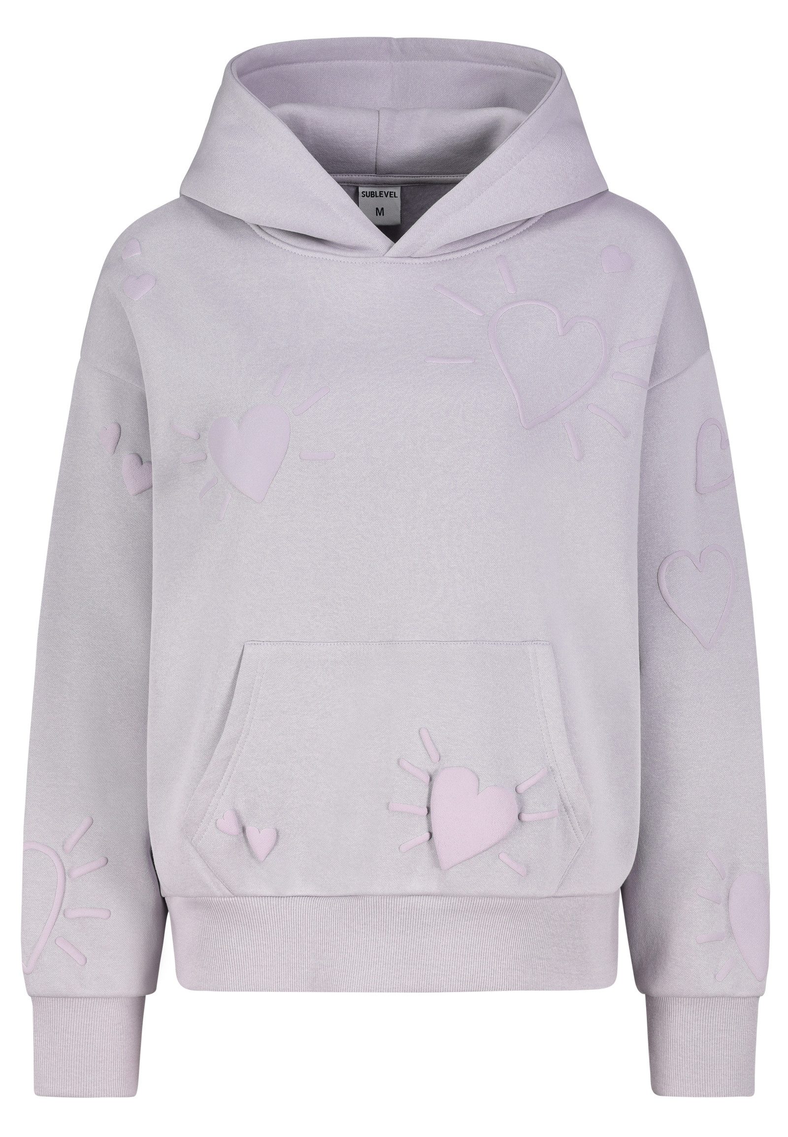 SUBLEVEL Hoodie mit Fronttasche und aufgesticktem günstig online kaufen