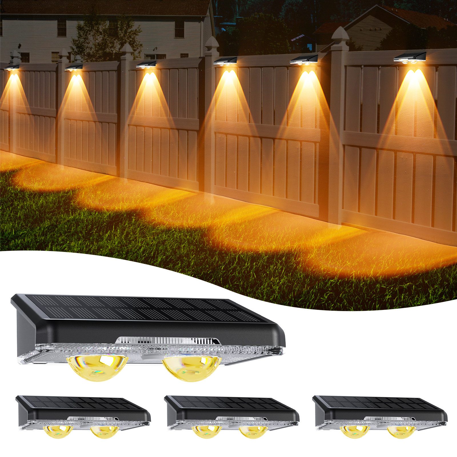Quntis LED Solarleuchte 4 Stück Aussen günstig online kaufen