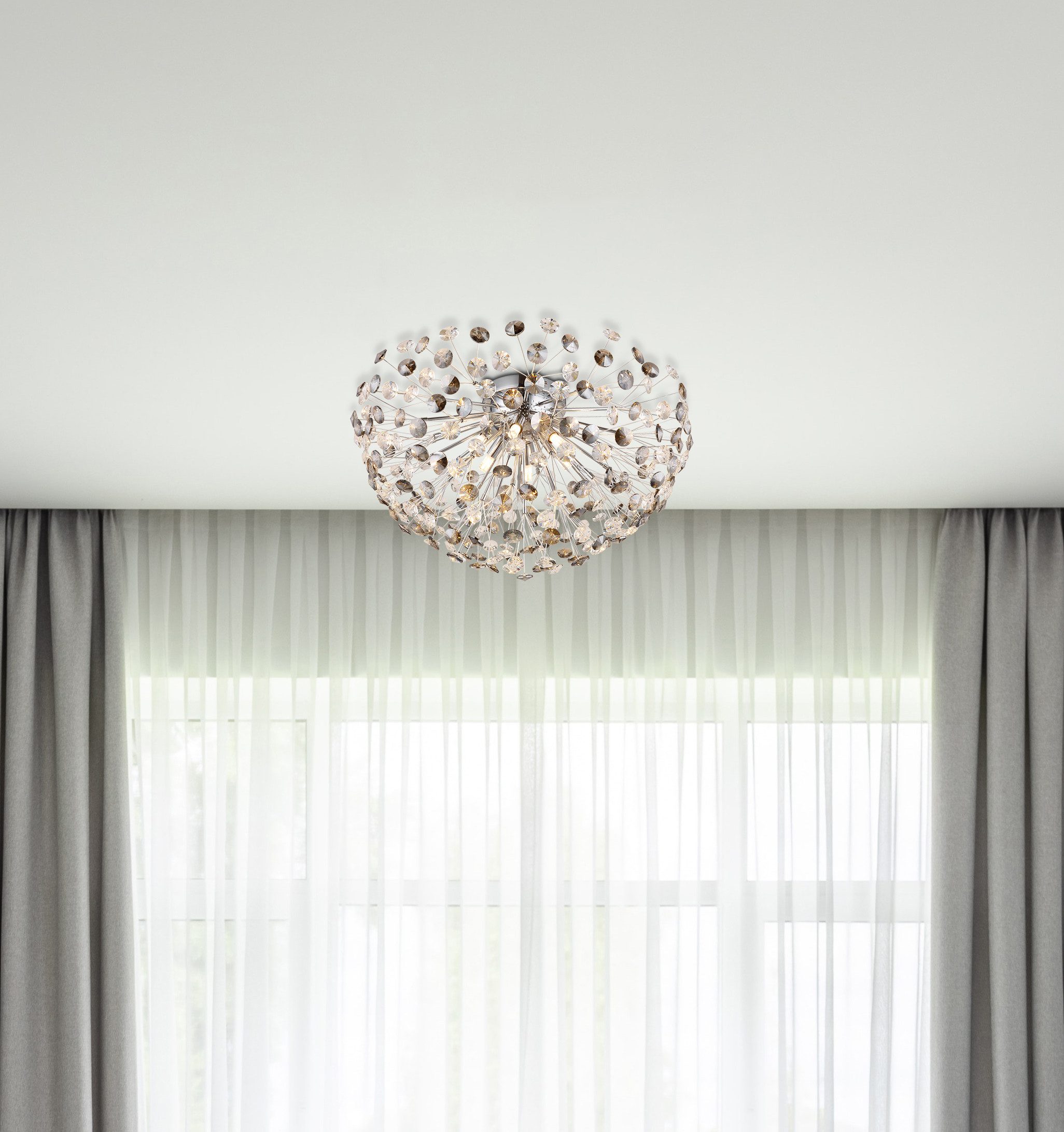 GLOBO LIGHTING Deckenleuchte KATRINA, LED fest integriert, Warmweiß, Deckenlampe Wohnzimmer-Leuchte Schlafzimmer-Leuchte Flur Küche