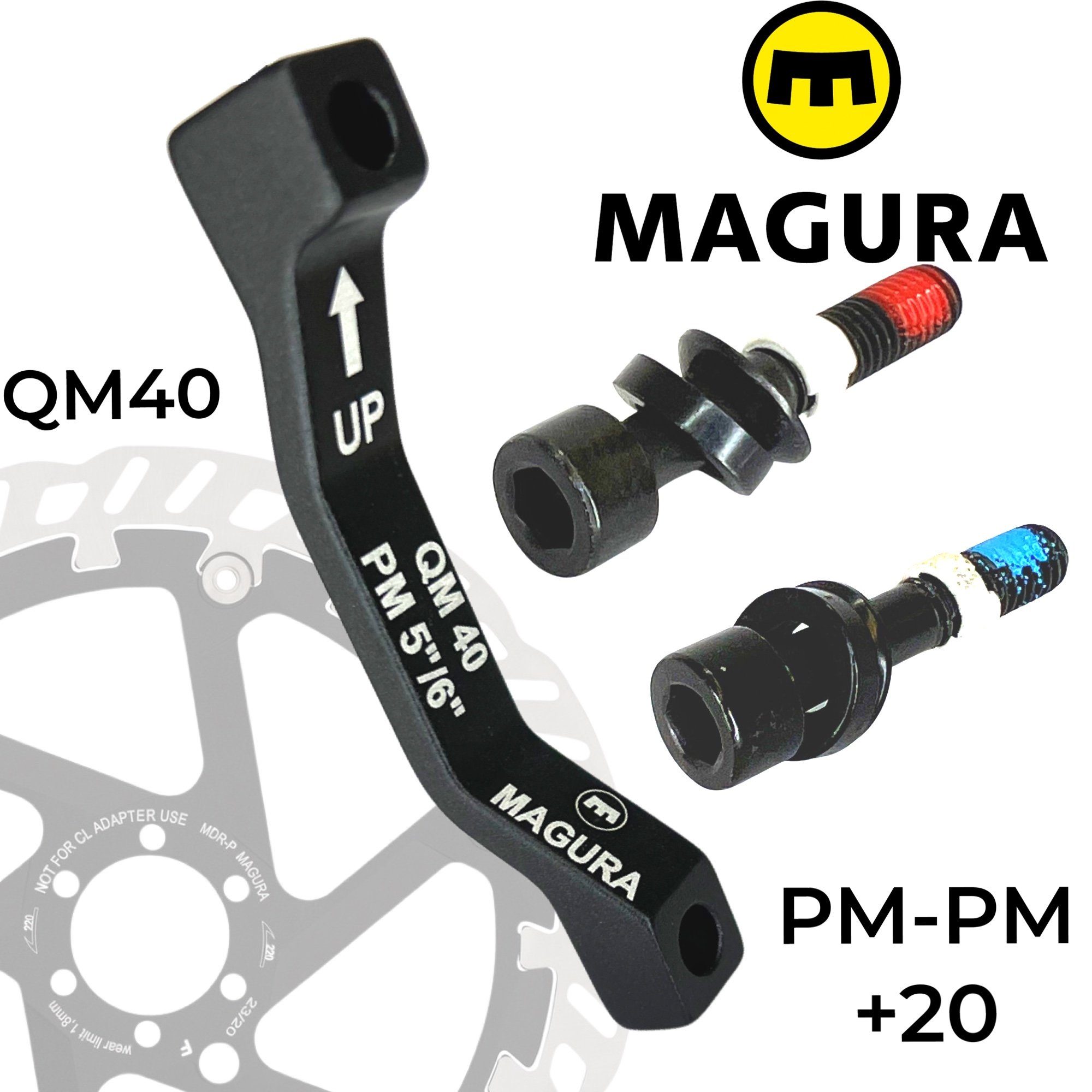Magura Scheibenbremse Magura Bremsscheiben Adapter QM40, PM 160-180 / PM 140-160 +20mm