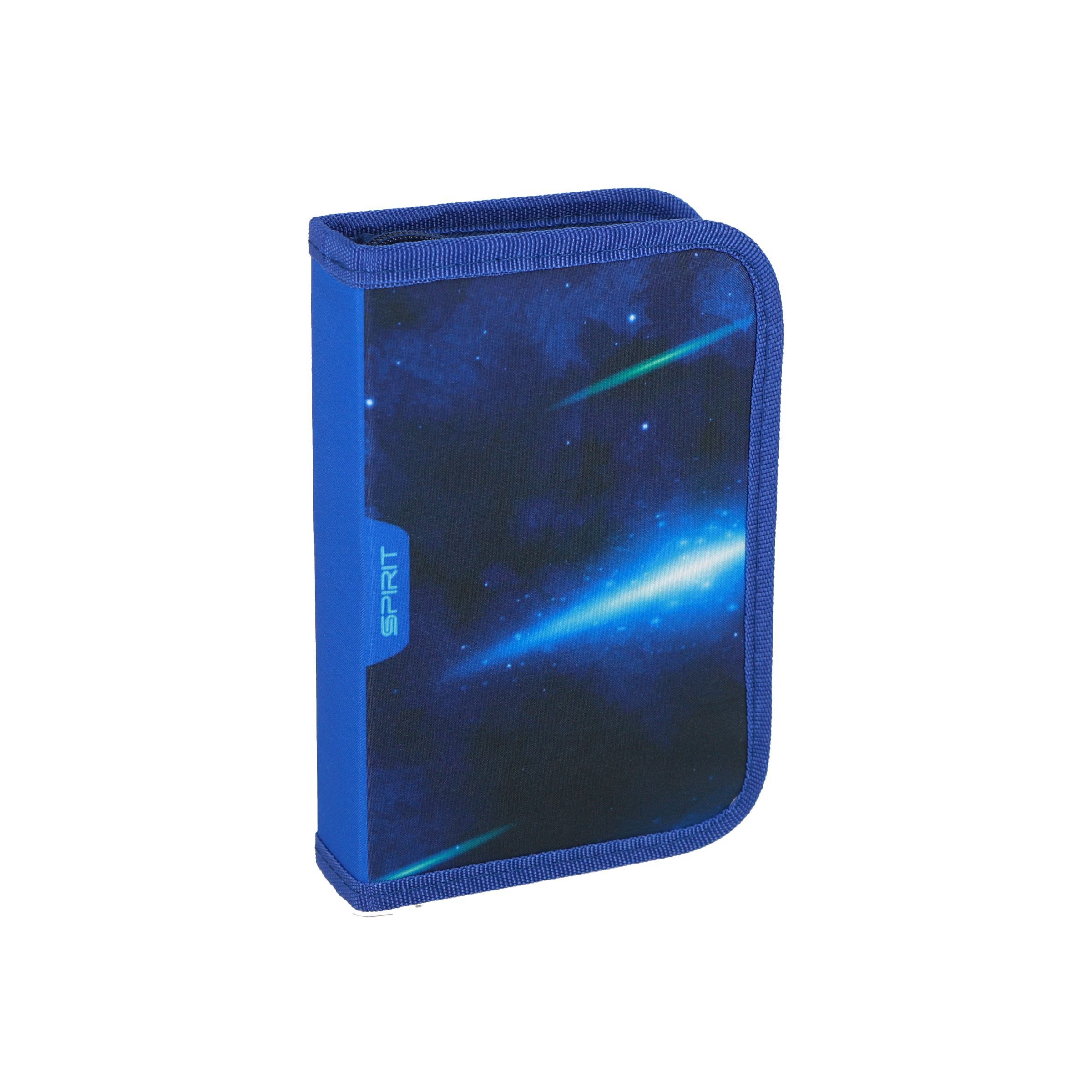 Spirit Federmäppchen SPIRIT Schüler Etui 28 teilig 1-Zipper Mäppchen ABS Blue Space