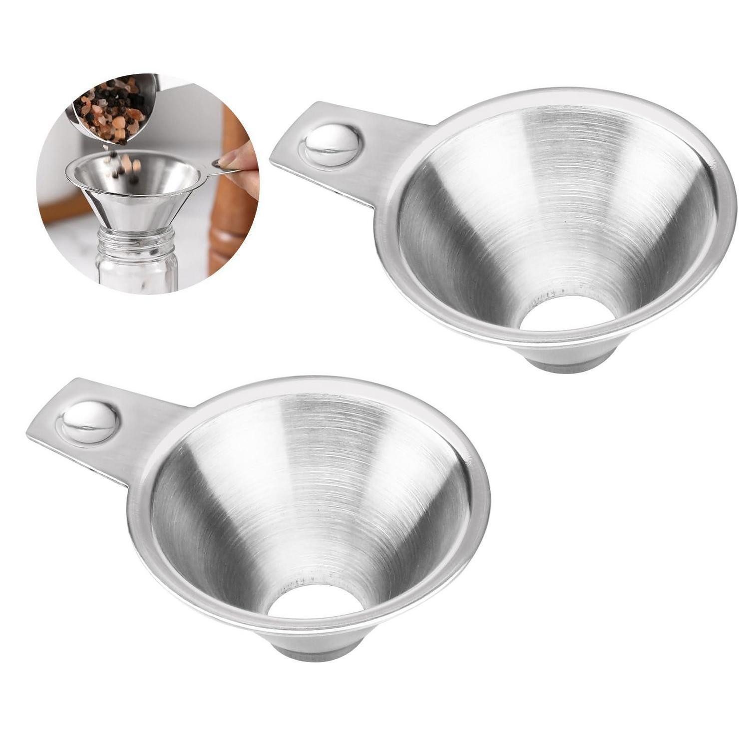 LuxusKollektion Öltrichter Trichter Edelstahl Griff Marmelade Öl Flüssigkeiten Pulver 2