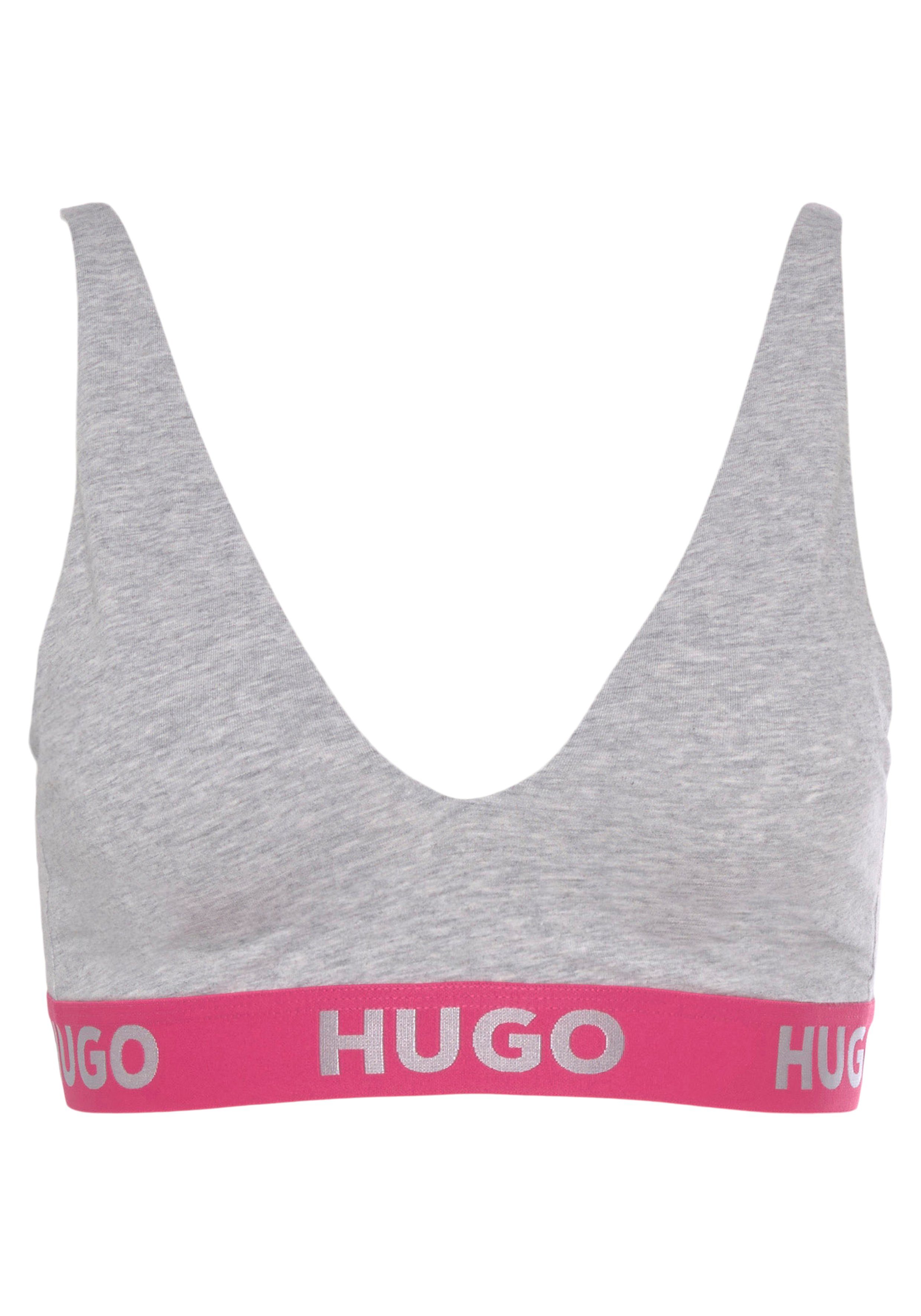 PADD.SPORTY HUGO HUGO dem Bund mit Medium_Grey034 auf Logo Triangel-BH TRIANGLE