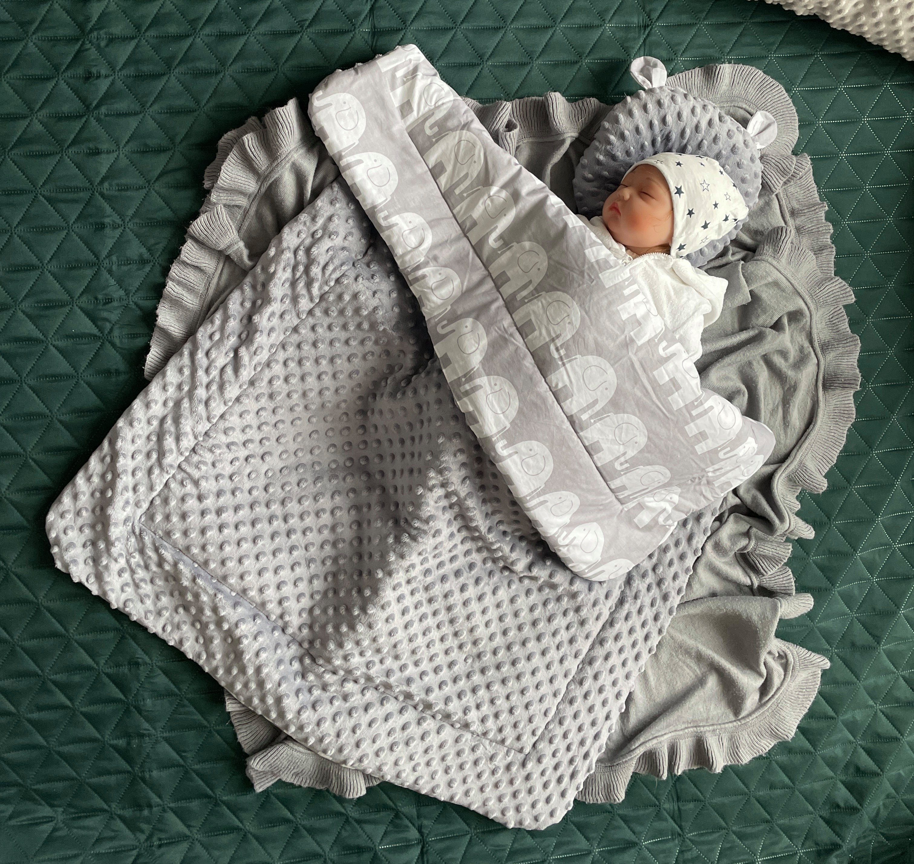 Babydecke Warm, Mittelwarm BAUMWOLLE/MINKY Babydecke 80x100 cm Kuscheldecke