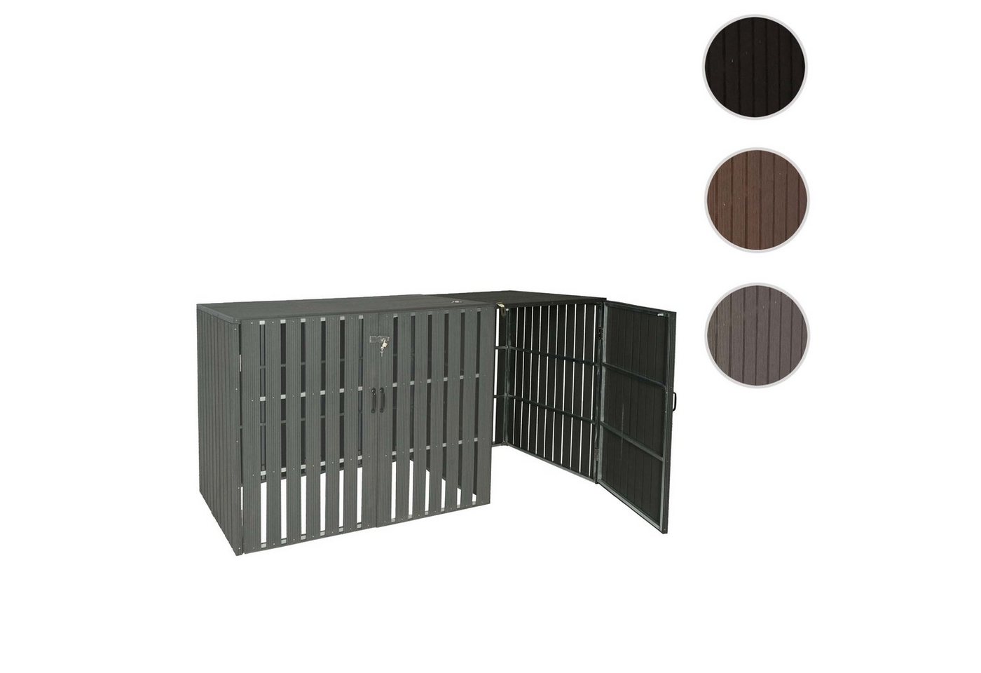 Thumbnail - MCW Mülltonnenbox MCW-J28-B-1-E (1 St), Abschließbare Türen, Mülltonnen mit 80 bis 240 L Fassungsvermögen