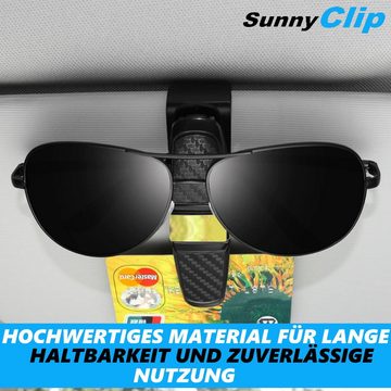MAVURA Brillenetui SunnyClip Brillenhalter Auto Sonnenbrillen Brillenhalterung, Brillen Halter Kreditkarten Clip [2er Set]