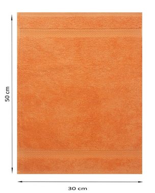 Betz Gästehandtücher 20 Stück Gästehandtücher Premium 100%Baumwolle Gästetuch-Set 30x50 cm Farbe orange, 100% Baumwolle