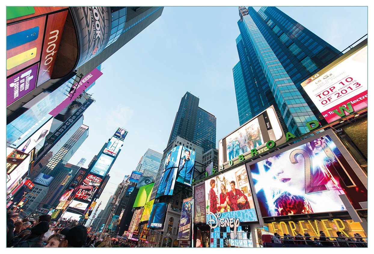 Wallario Küchenrückwand Times Square in New York, (1-tlg)