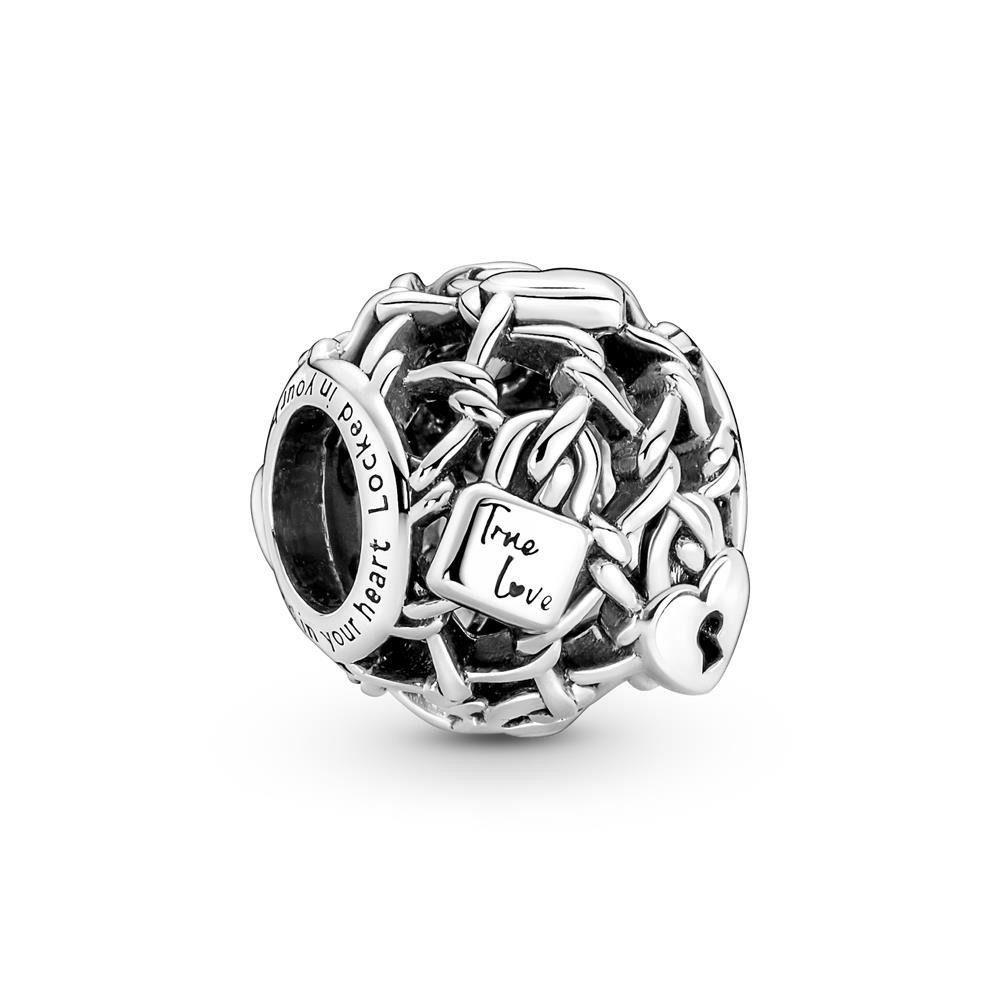 Pandora Charm-Einhänger Pandora Vorhängeschloss Charm aus Sterling-Silber