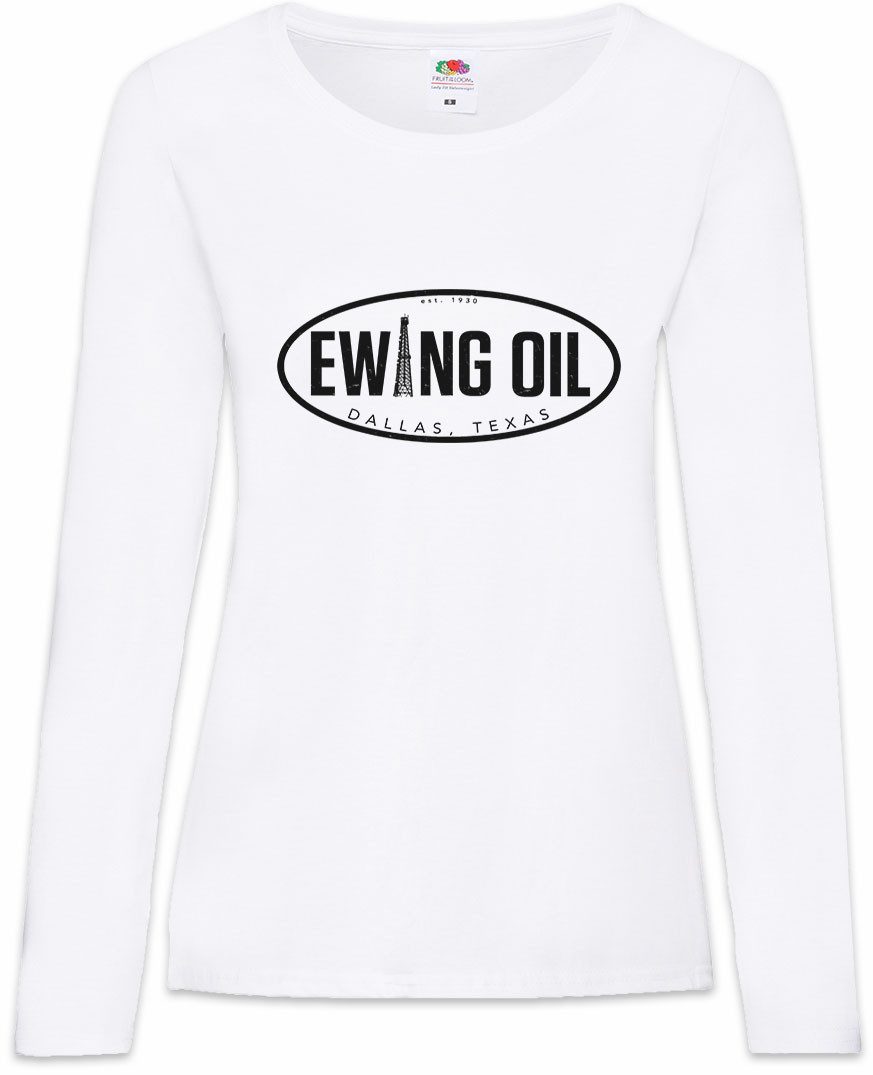 Langarmshirt Ewing Oil A2 Damen Langarmshirt Logo Texas Symbol Dallas State TV