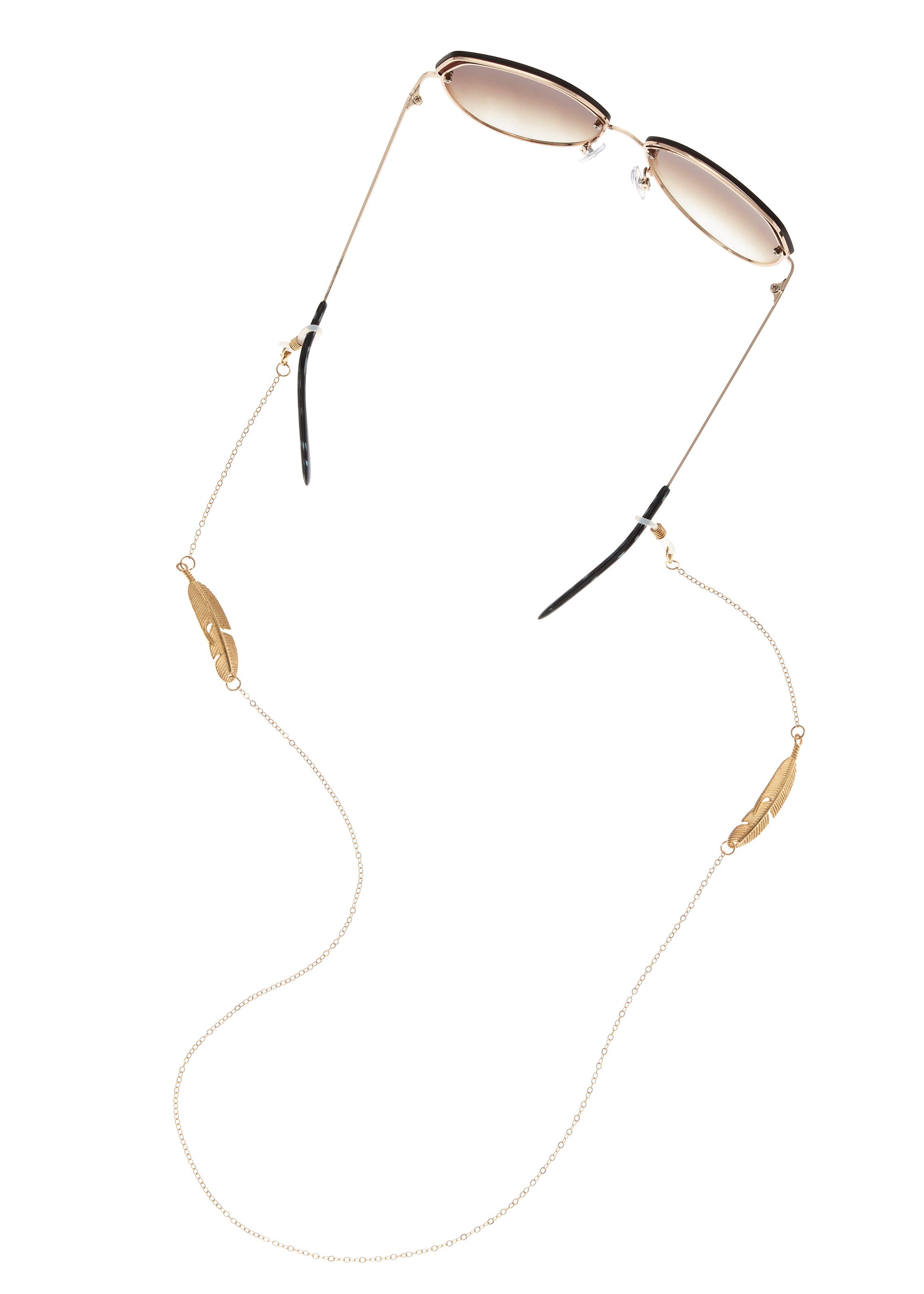 LASCANA Brillenkette Zartes Brillenband mit Federornament, günstig online kaufen