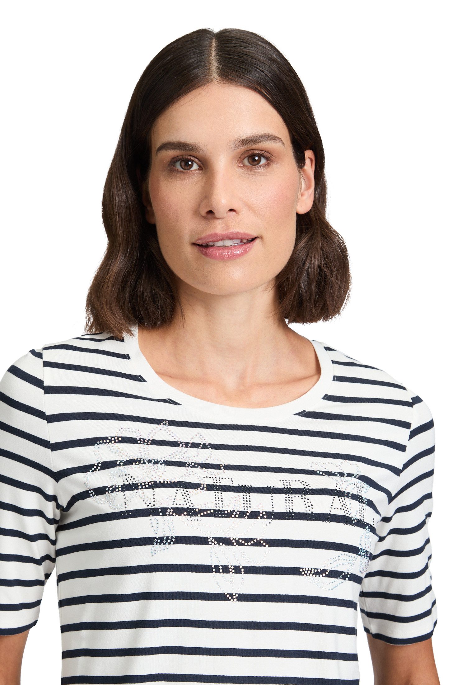 Betty Barclay Kurzarmshirt Damen mit Schmucksteinen (1-tlg) Glitzersteine