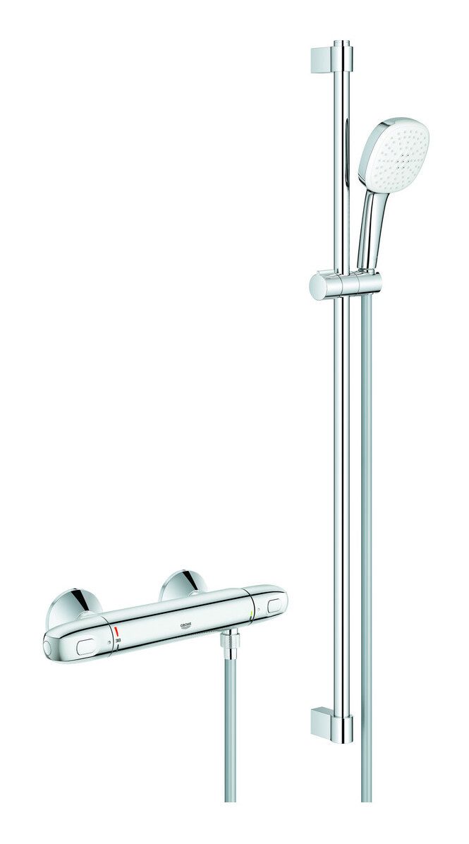 Grohe Brausethermostat Grohtherm 1000 Thermostat-Brausebatterie 1/2" mit Brausegarnitur 920 mm - Chrom