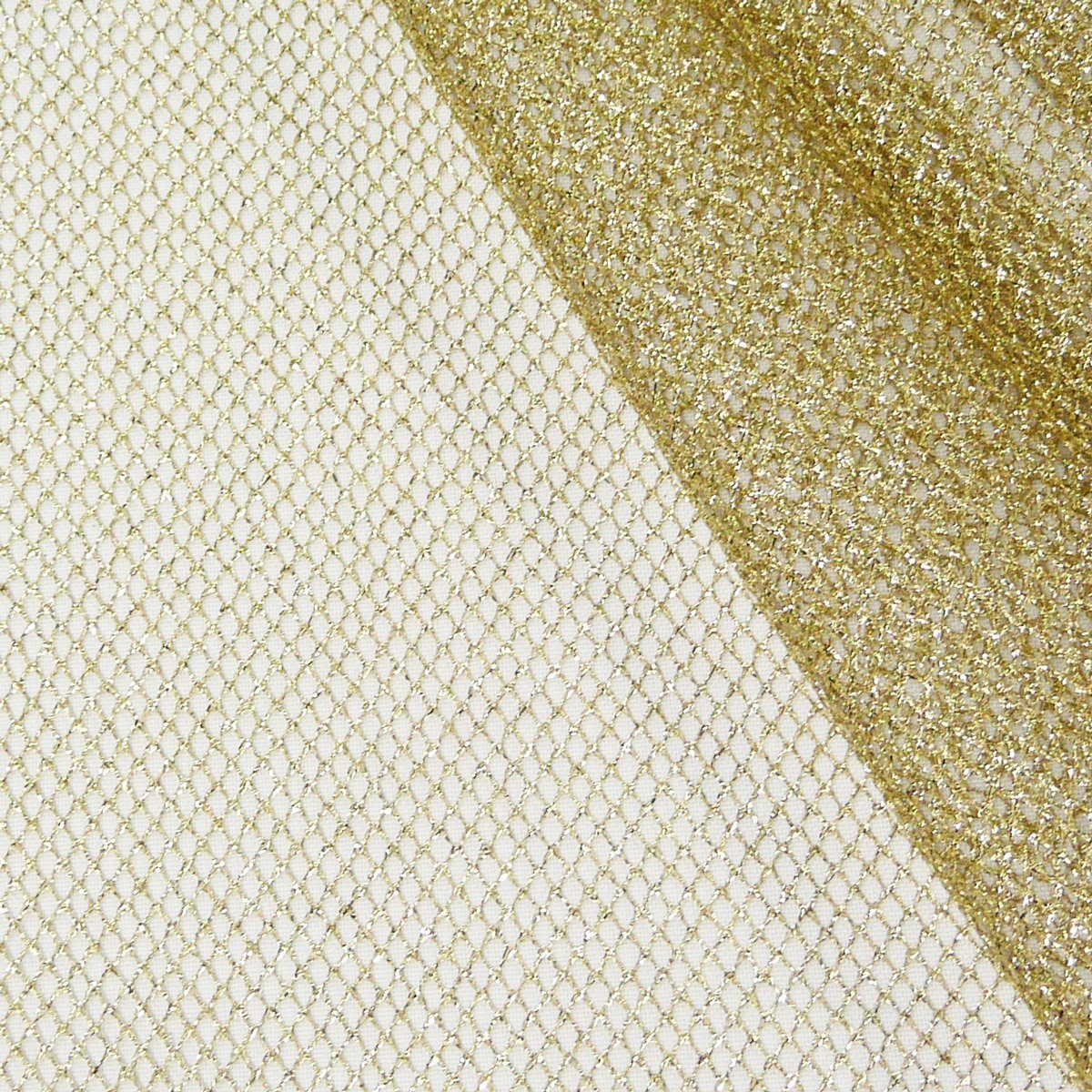 SCHÖNER LEBEN. Stoff Tüll Gitterstoff goldfarbig Glitzer 1,4m Breite