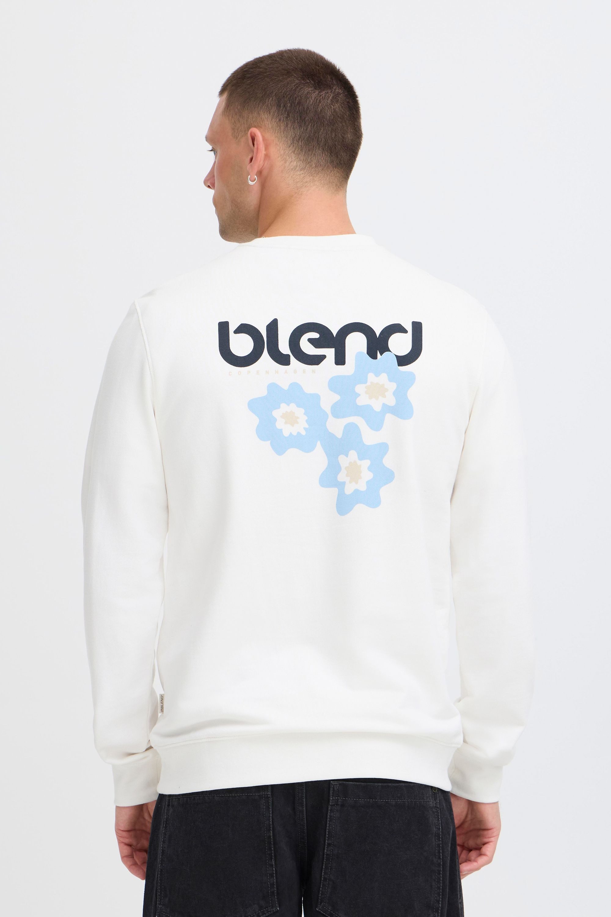 Blend Rundhalspullover BHBrody Lässiges Sweatshirt mit auffälligem Backprint
