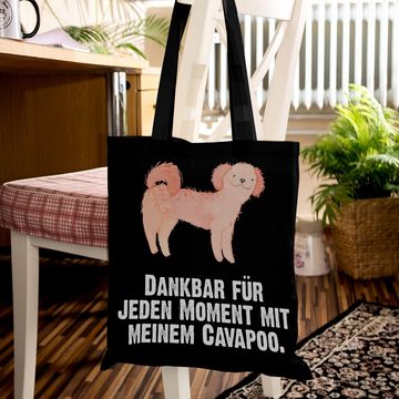 Mr. & Mrs. Panda Tragetasche Cavapoo Moment - Schwarz - Geschenk, Tierfreund, Schenken, Cavoodle, (1-tlg), Lange Tragegriffe