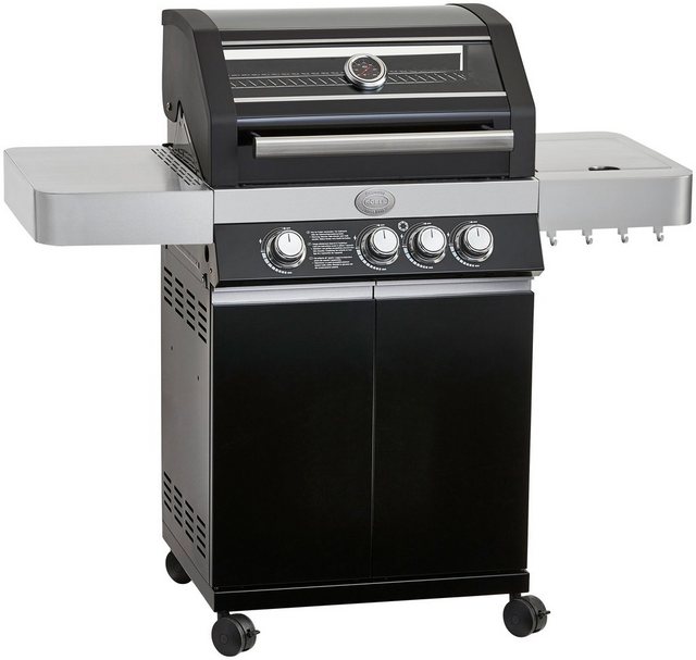 Rösle Gasgrill BBQ-Station Videro G3 mit 3 Brennern und Seitenkocher Schwarz