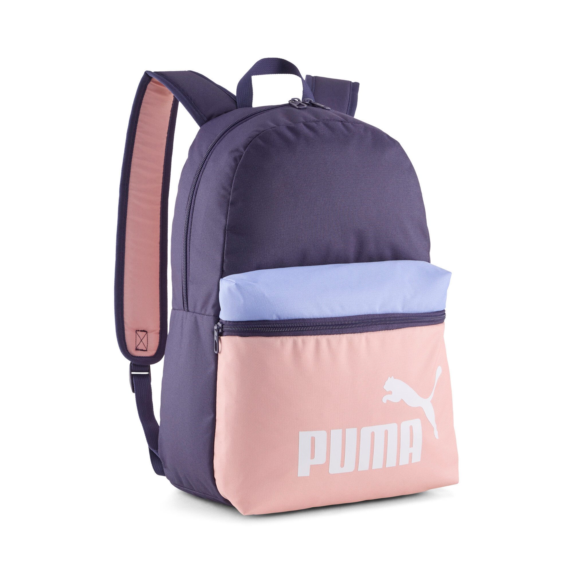 PUMA Rucksack PHASE COLOR BLOCK BACKPACK, für sportliche Aktivitäten und Alltag, mit geräumigem Hauptfach