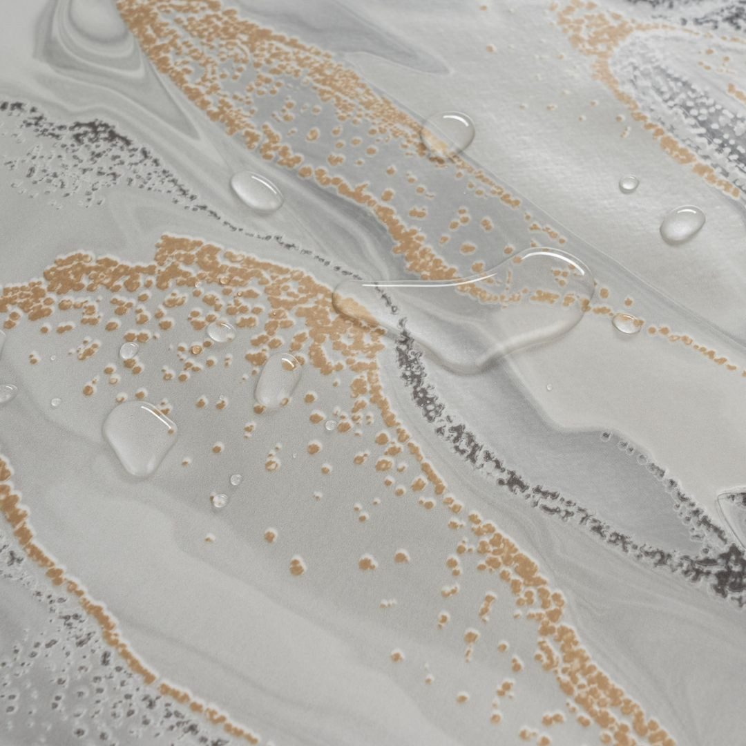 laro Tischdecke Wachstuch-Tischdecken Sahara Grau Rund 140cm – Bild 5 von 5