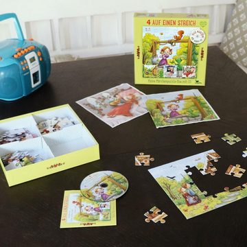 Magellan Puzzle 4 auf einen Streich - Meine Märchenpuzzle-Box mit CD, Puzzleteile
