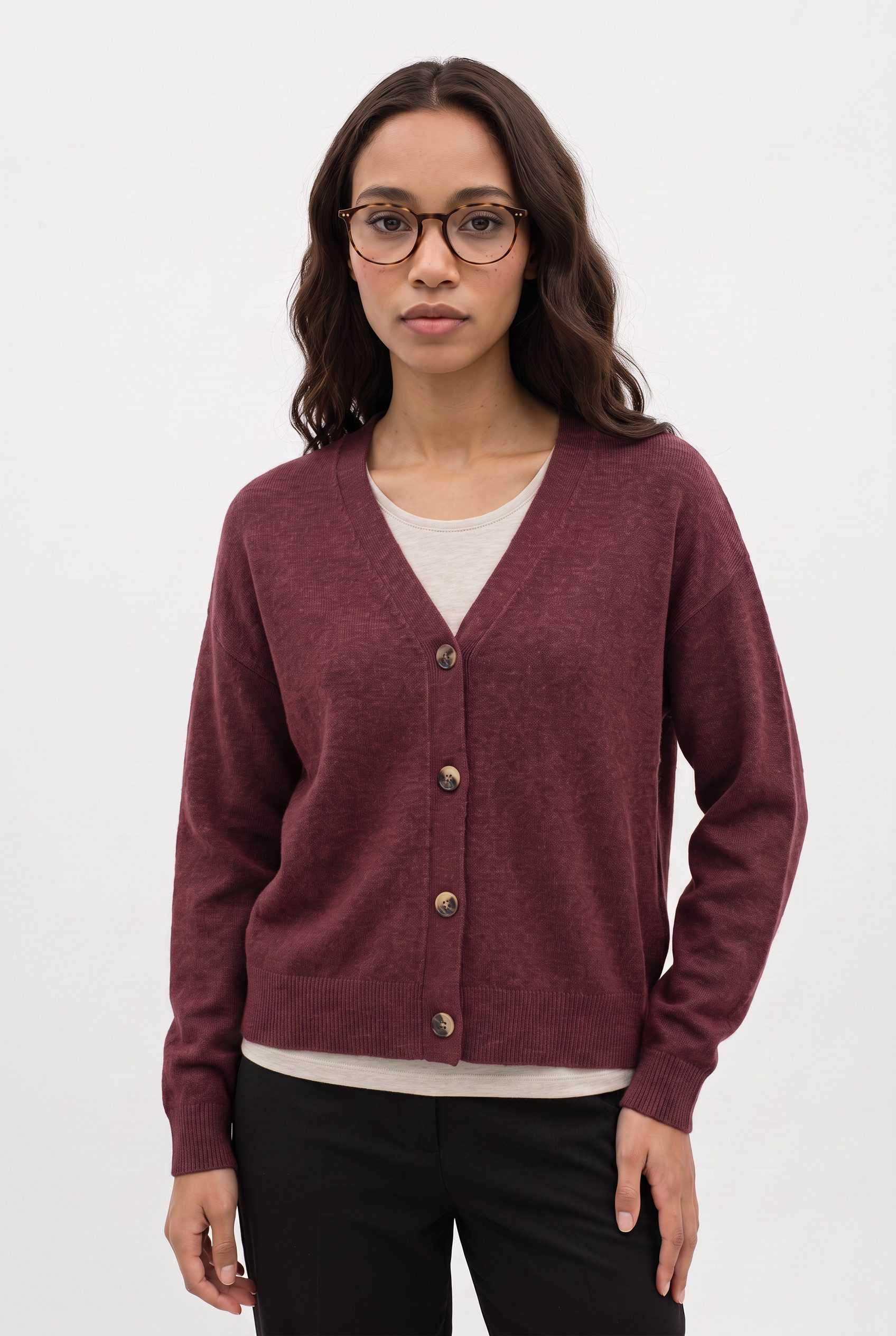 Vila Strickjacke VIRIL V-NECK KNIT CARDIGAN - NOOS Materialmix, regular fit