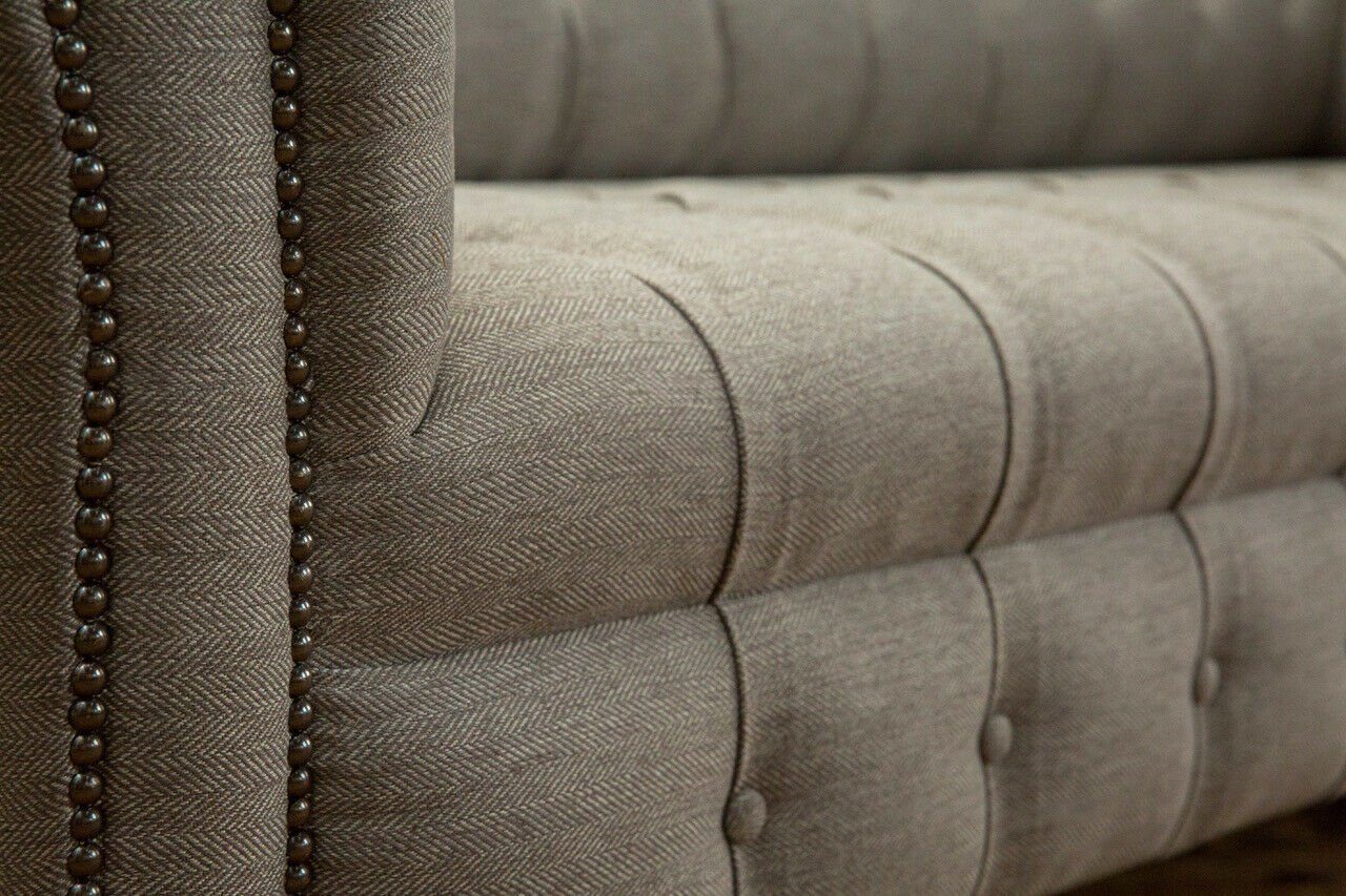Chesterfield-Sofa, Rückenlehne mit Knöpfen. Die 3 225 cm, Design Sitzer JVmoebel Sofa Chesterfield Couch