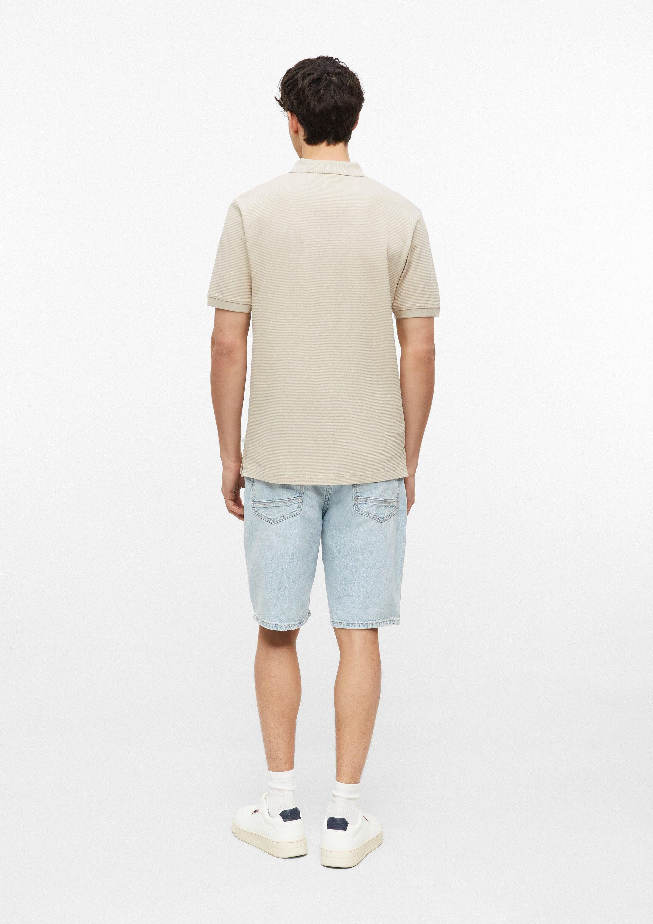 s.Oliver Kurzarmshirt Polo-Shirt Poloshirt mit Strukturstreifen