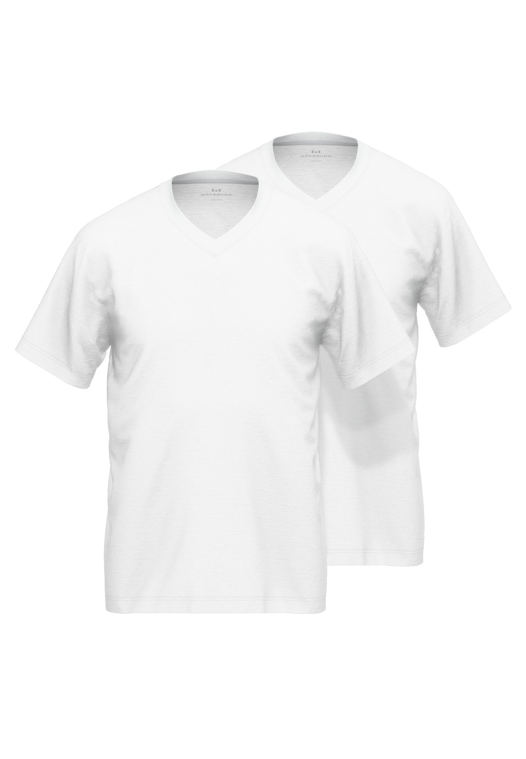 GÖTZBURG Unterziehshirt GÖTZBURG Herren Unterhemd weiß uni 2er Pack (2-St) günstig online kaufen