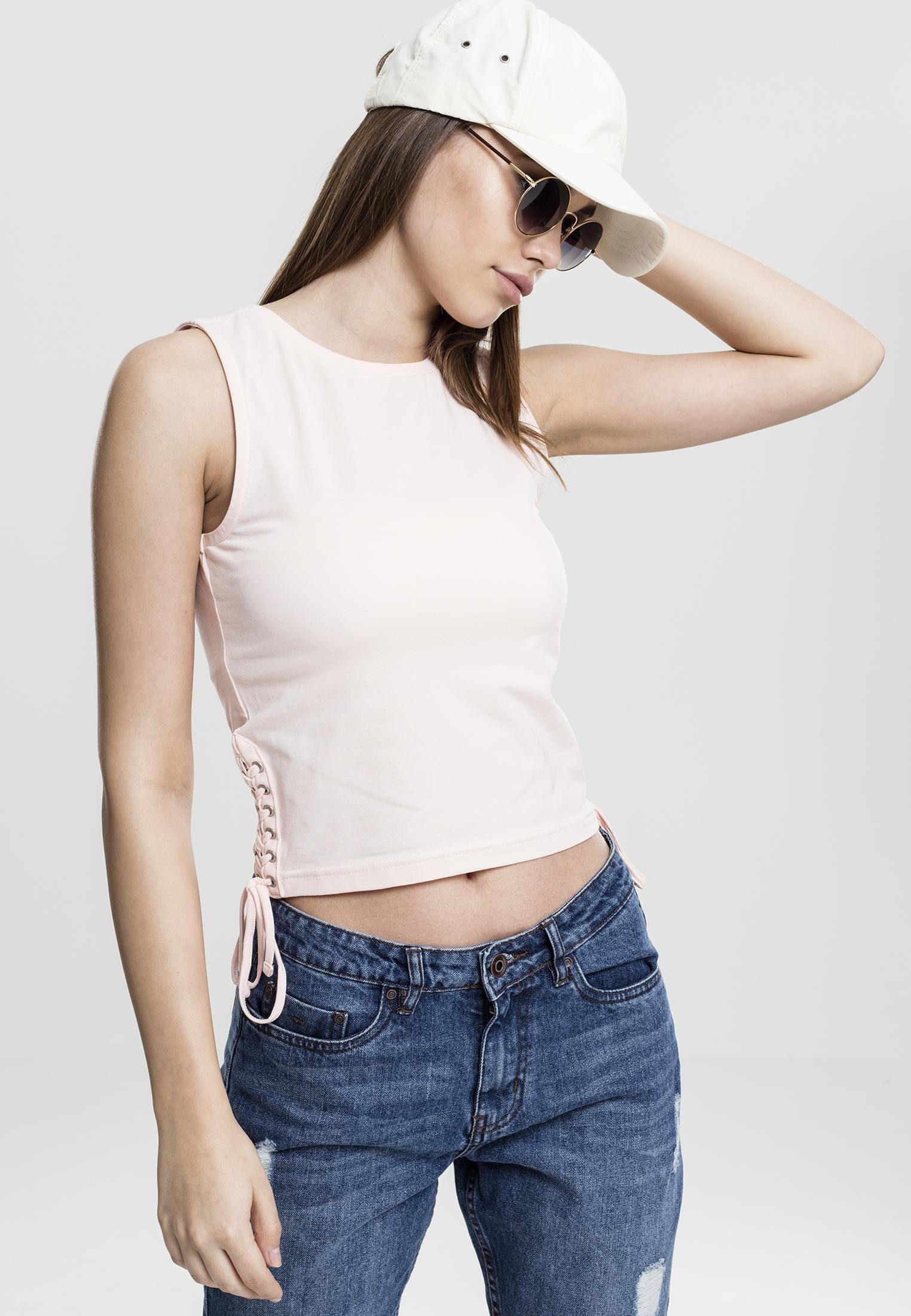 Tanktop Ladies Lace Up Cropped Top XS bis XL