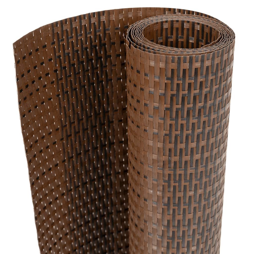 vidaXL Gartenzaun Balkon-Sichtschutz Braun und Schwarz 600x80 cm Poly Rattan, (1-St)