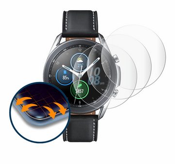 Savvies Full-Cover Schutzfolie für Samsung Galaxy Watch 3 (41mm), Displayschutzfolie, 4 Stück, 3D Curved klar