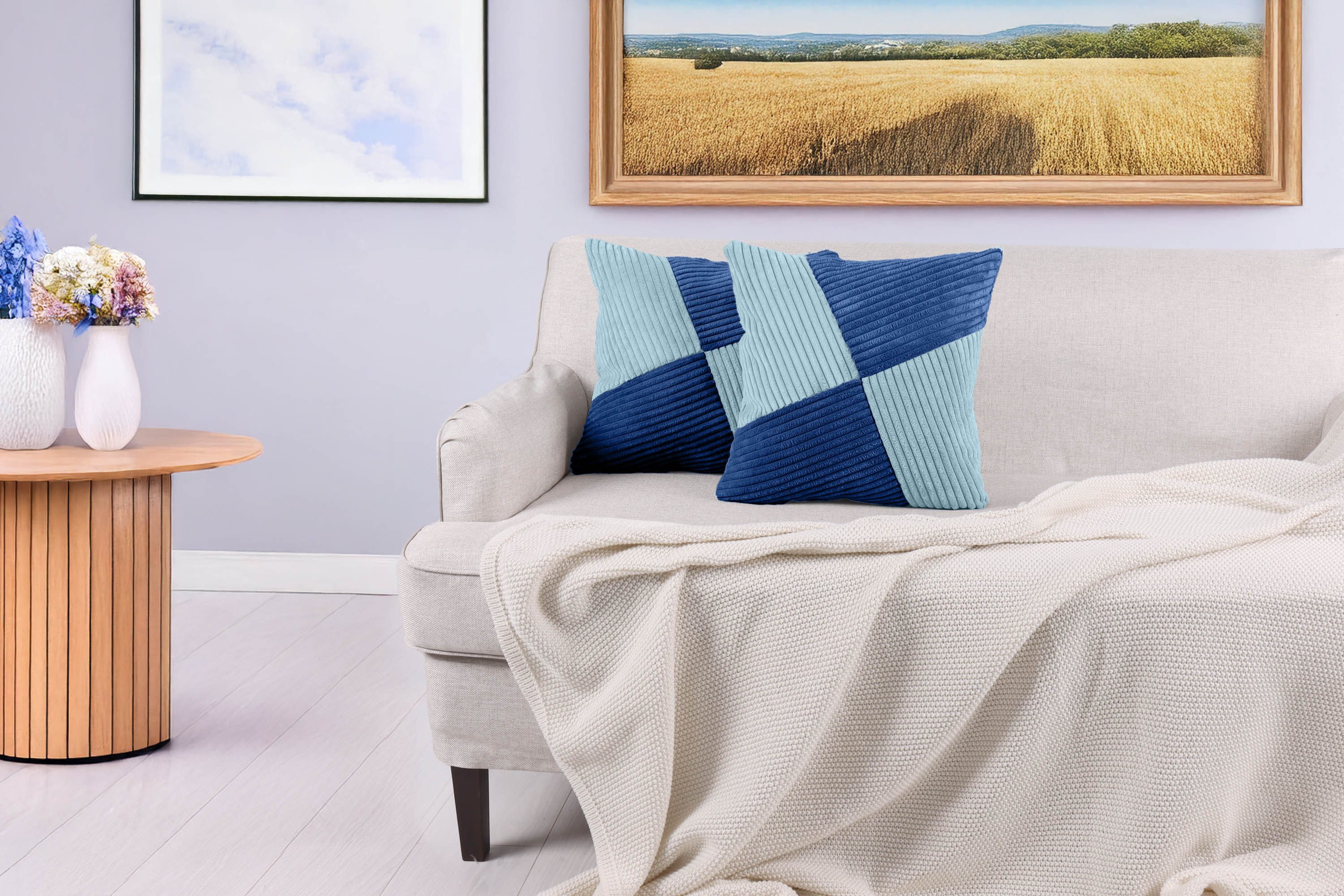 Amilian Dekokissen mit Füllung und Bezug - 2er Set - Zierkissen; Sofakissen - 40x40 cm, (2 Stück), Dekokissen mit Inlett - Couchkissen mit Kissenfüllung