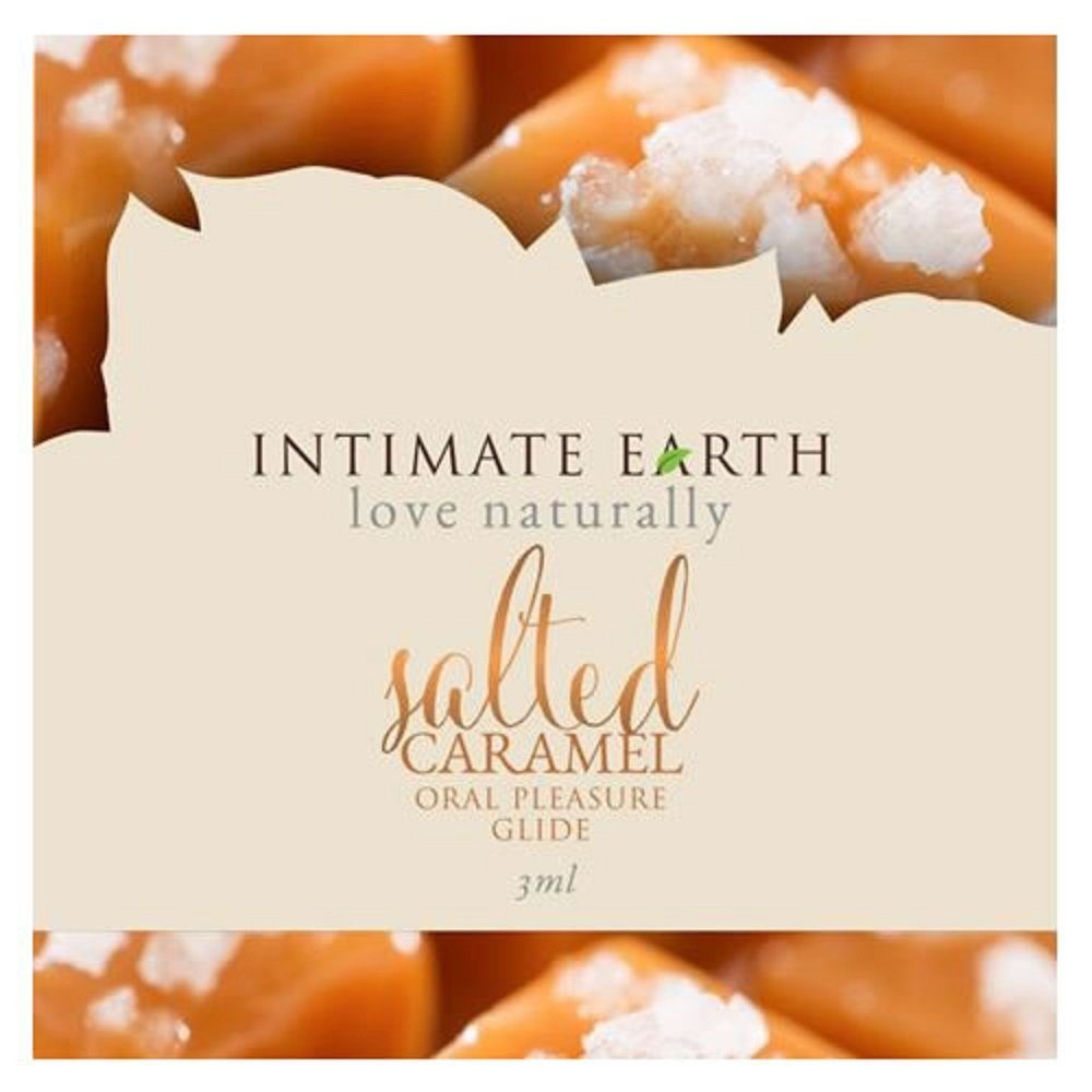 Intimate Earth Gleitgel Salted Caramel (mit Wärme-Effekt und Salzkaramell-Geschmack), Sachet mit 3ml, veganes und biologisches Gleitgel - aromatisiert