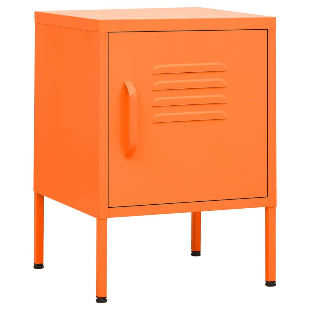 vidaXL Nachttisch Тумбочки 2 Stk. Orange 35x35x51 cm Stahl (2-St)