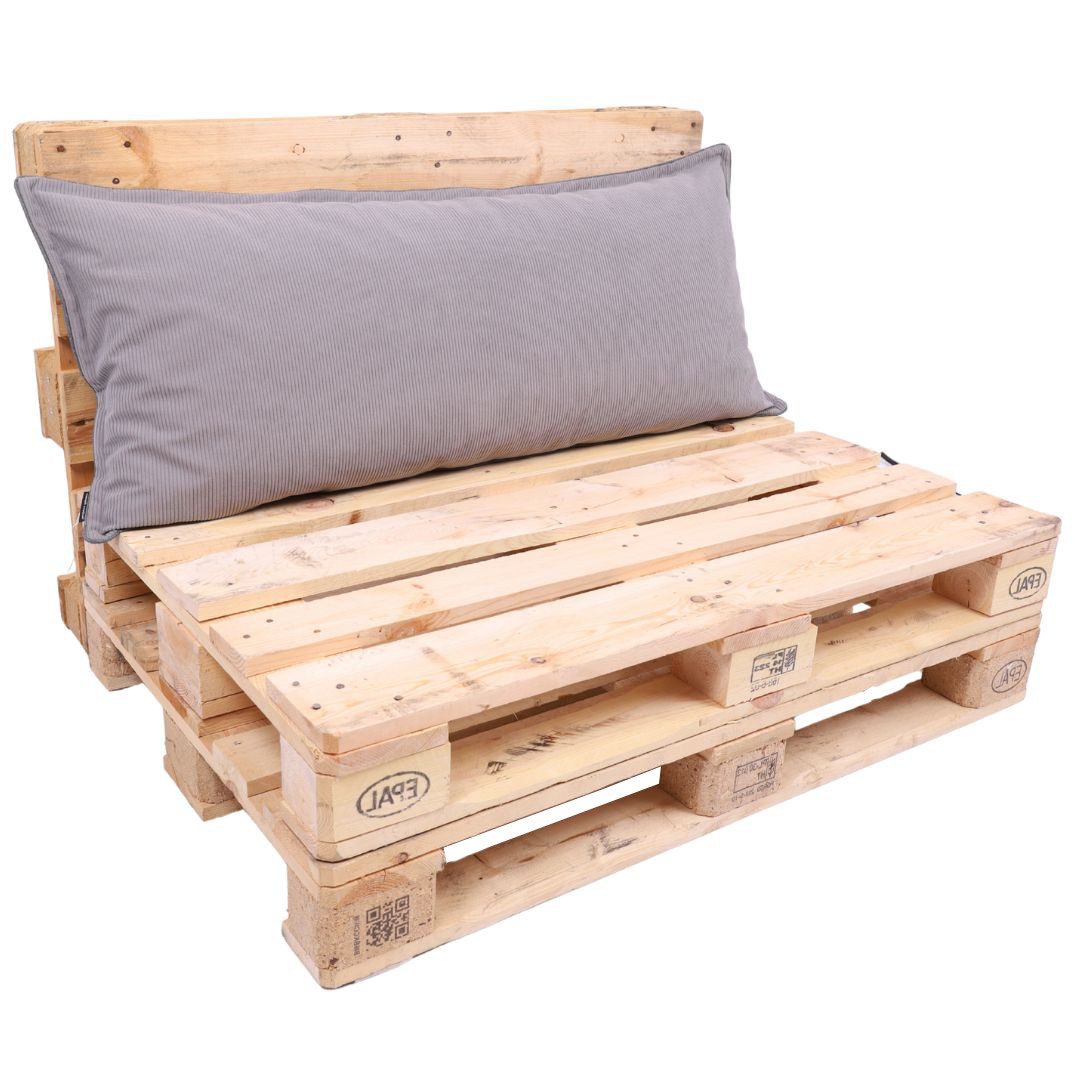 TexDeko Palettenkissen TexDeko Cord Rückenkissen (nur Rückenkissen) wasserabweisend, Premium-Qualität, Cord (120x40x20/10cm)