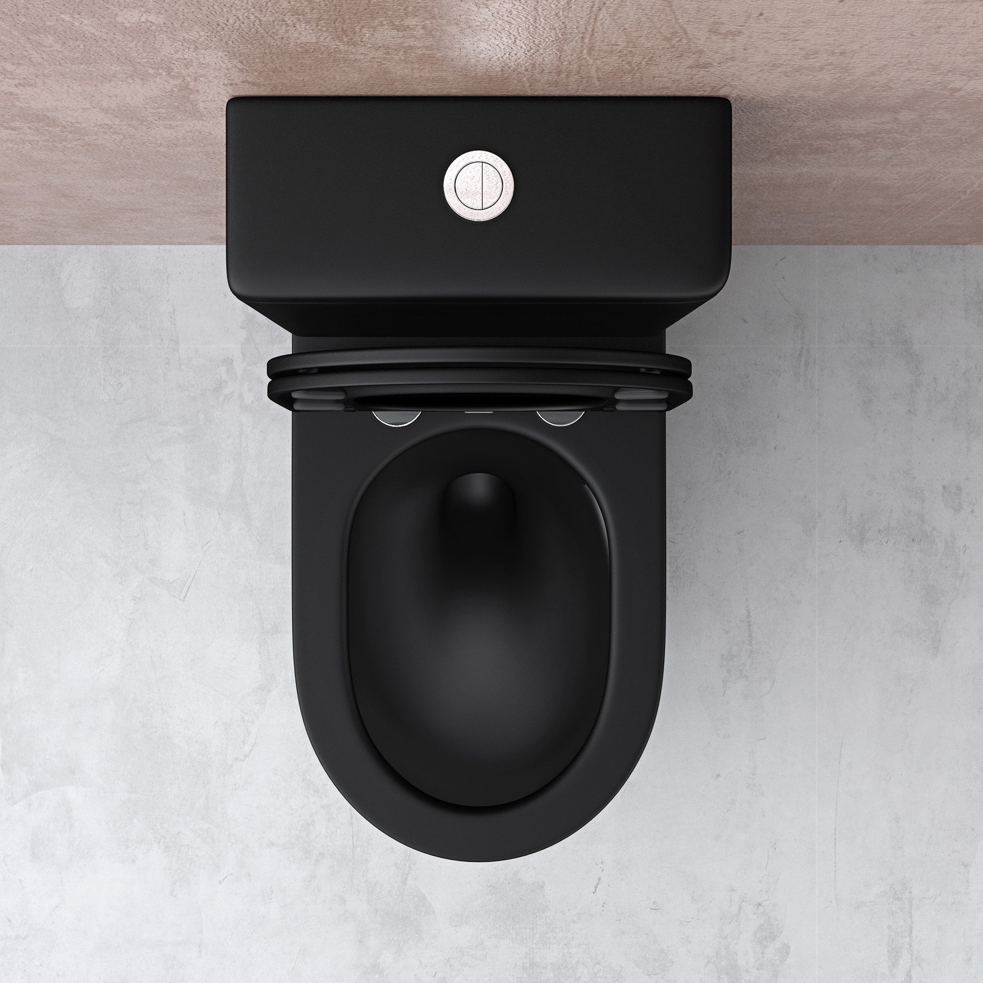 doporro Tiefspül-WC Stand-WC bodenstehend Design Toilette Silent-Close spülrandlose, Wandmontage – Bild 5 von 5