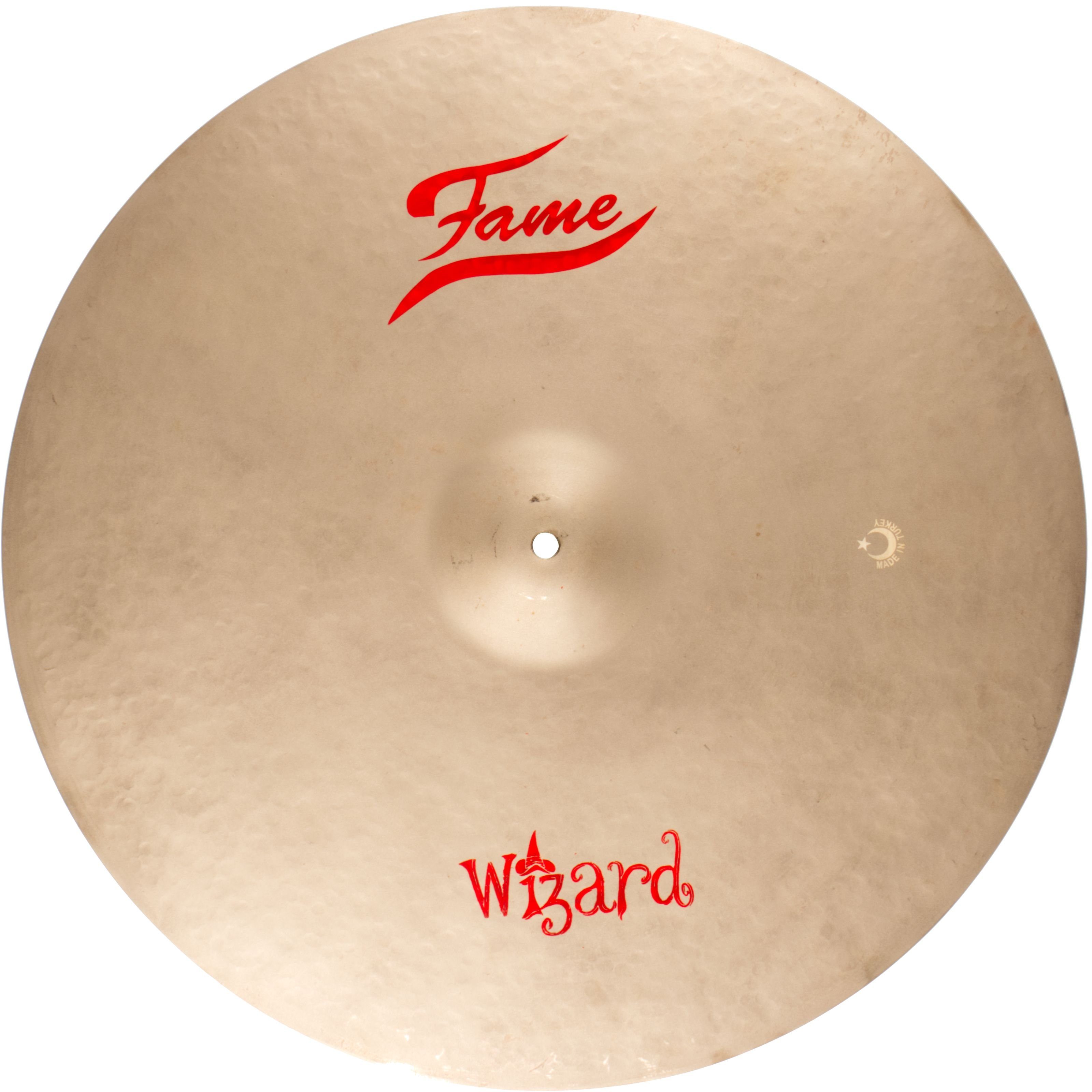 FAME Becken,Wizard Thin Ride 22" Handgehämmertes B20 Bronze Becken Sandgestrahlt Dunkler Vintage Sound Ideal für Studio und Bühne Einzigartiges Unikat, Cymbals, Ride Becken, Wizard Thin Ride 22", Handgehämmertes B20 Bronze Becken, Dunkler