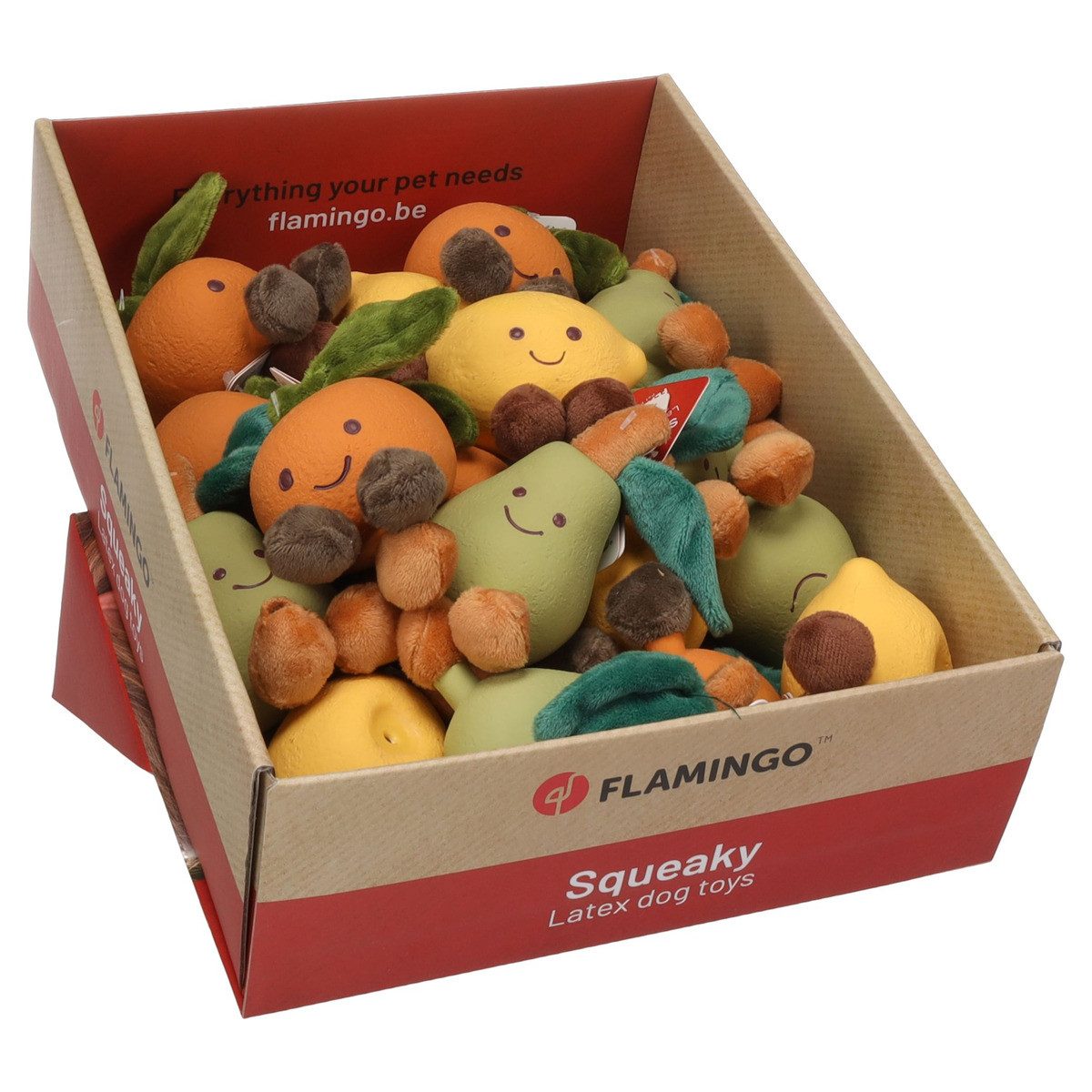 Flamingo Tierquietschie Hundespielzeug Citri Zitrone & Birne & Apfelsine günstig online kaufen