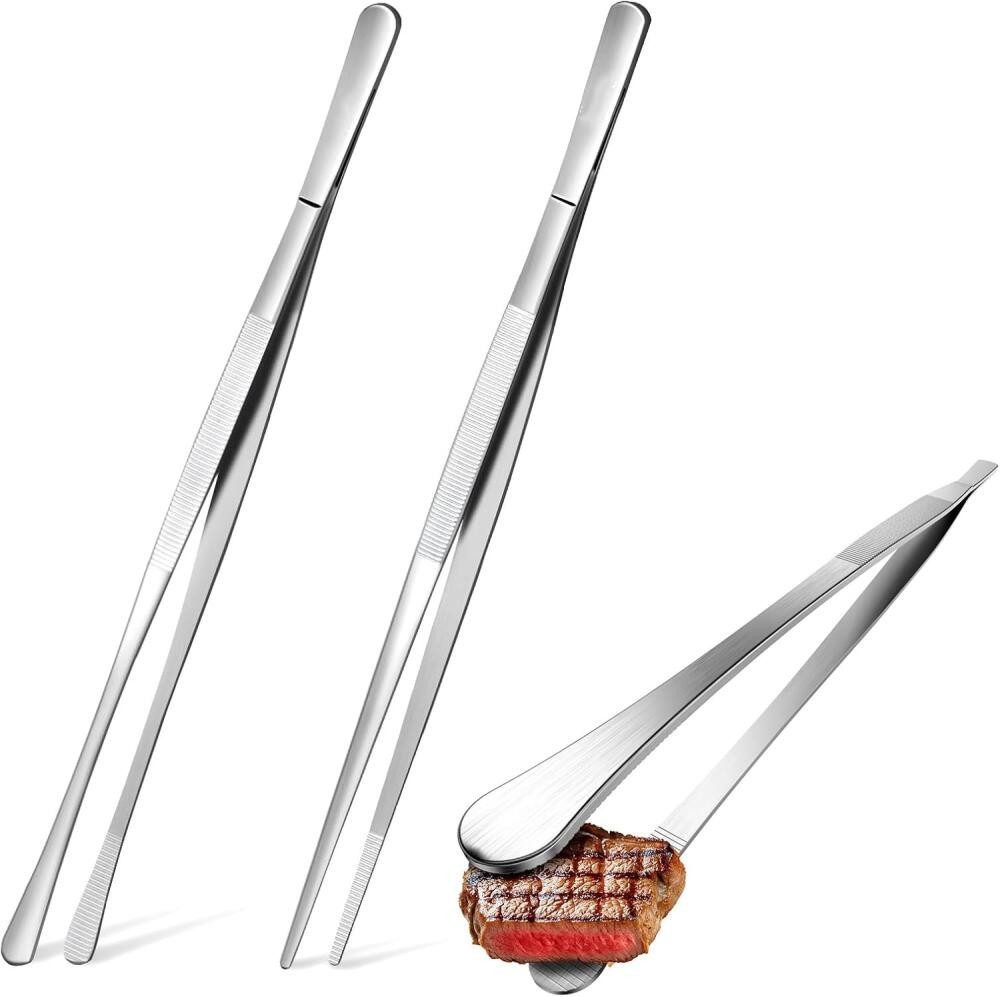 Grillbesteck-Set Küchenpinzette Edelstahl Grillpinzette zum Kochen