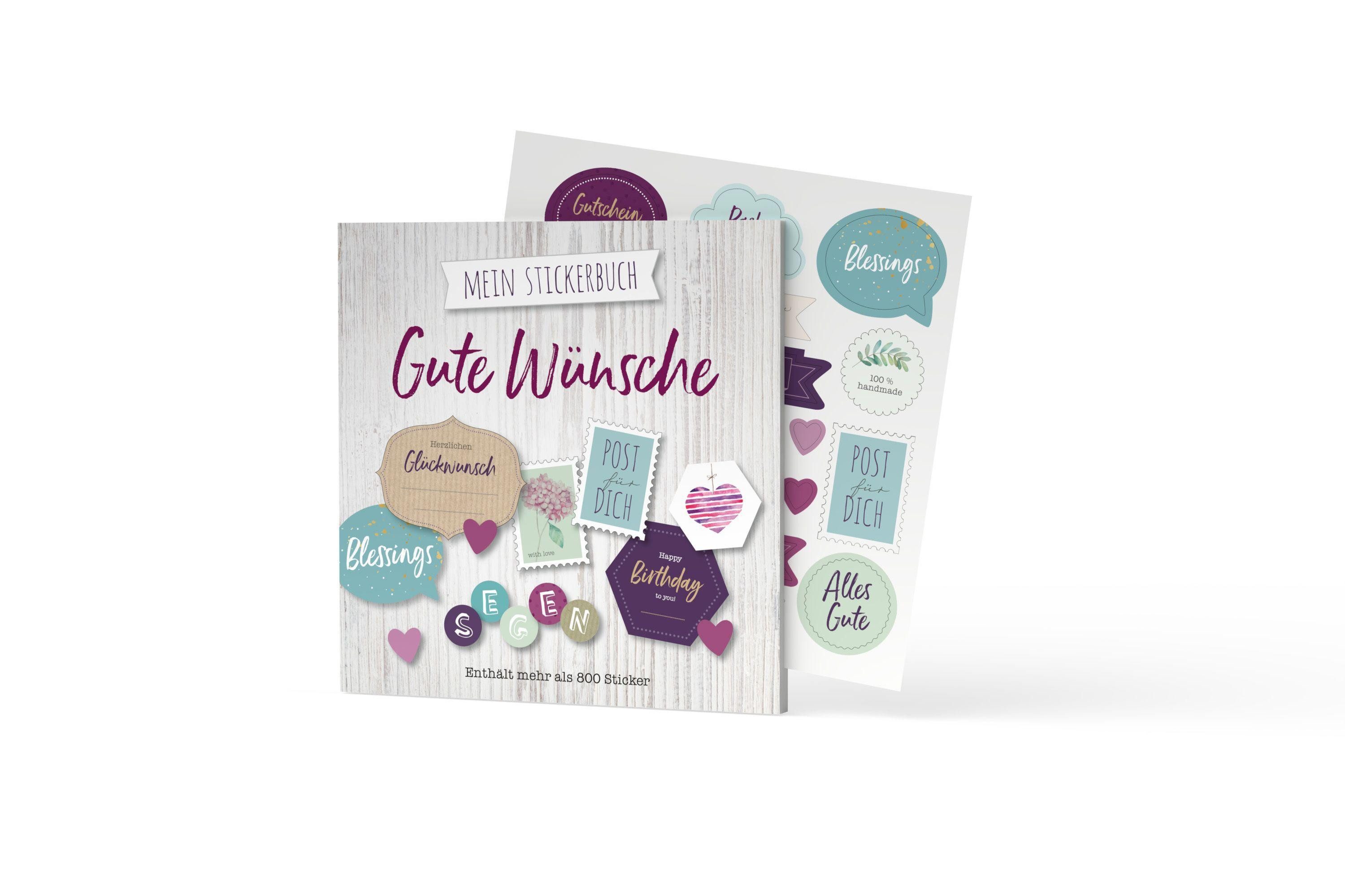 Gerth Medien Fotoalbum Mein Stickerbuch: Gute Wünsche