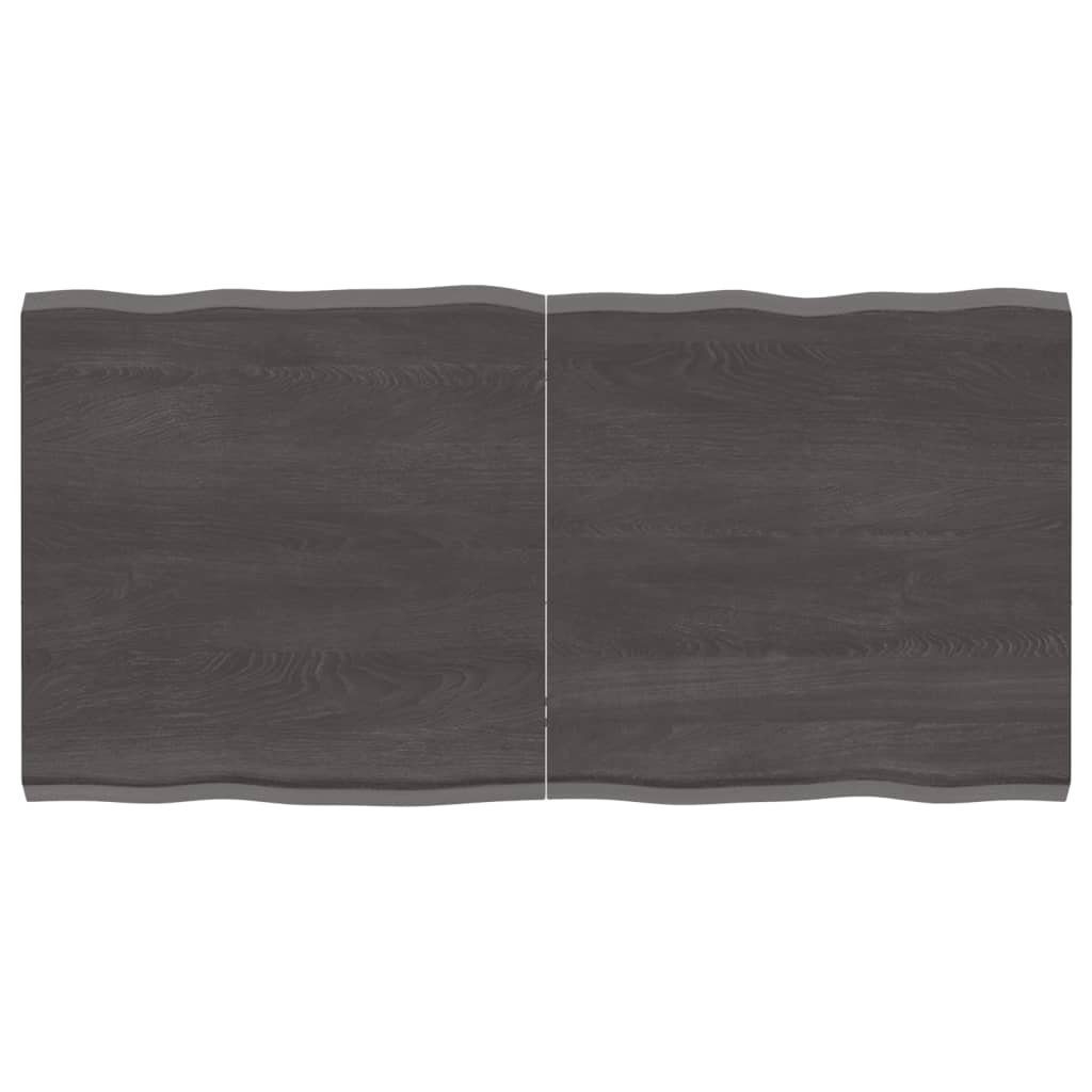 furnicato Tischplatte 120x60x(2-4) cm Massivholz Behandelt Baumkante (1 St)