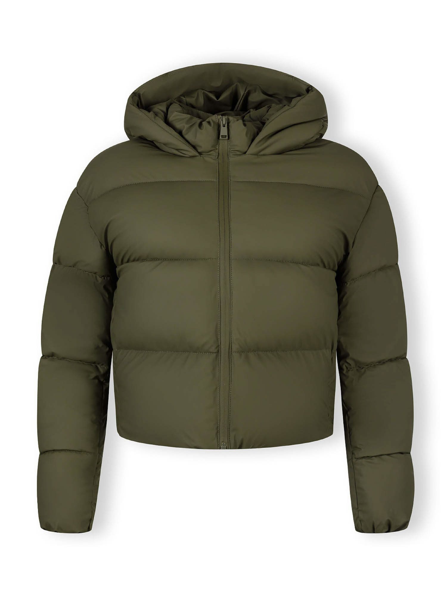 Winterjacke Kurze Steppjacke mit Kapuze, hohem Kragen, wasserabweisend (XS-XXL)