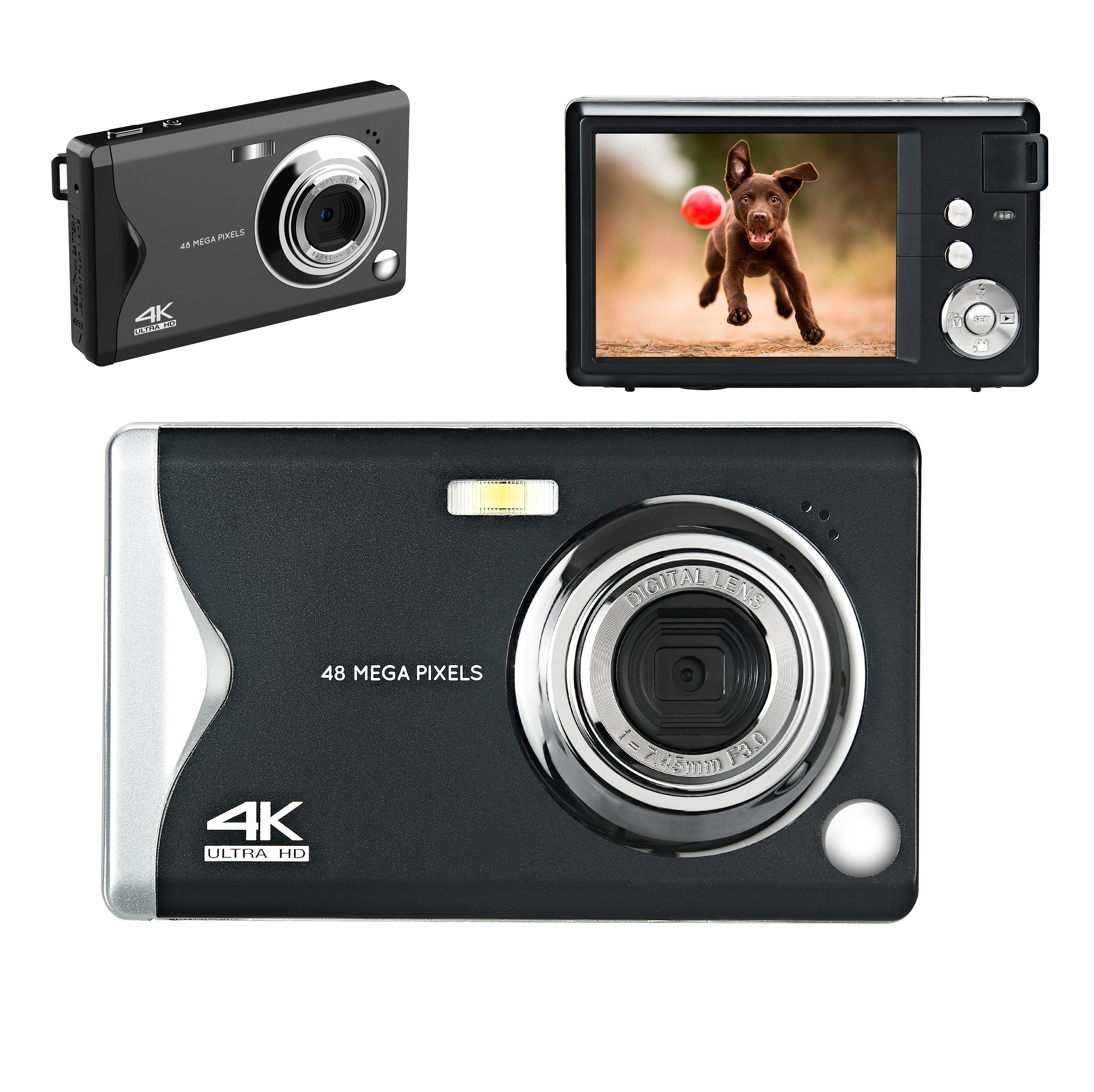Digitalkamera 48MP 1080P FHD Fotokamera Kompaktkamera