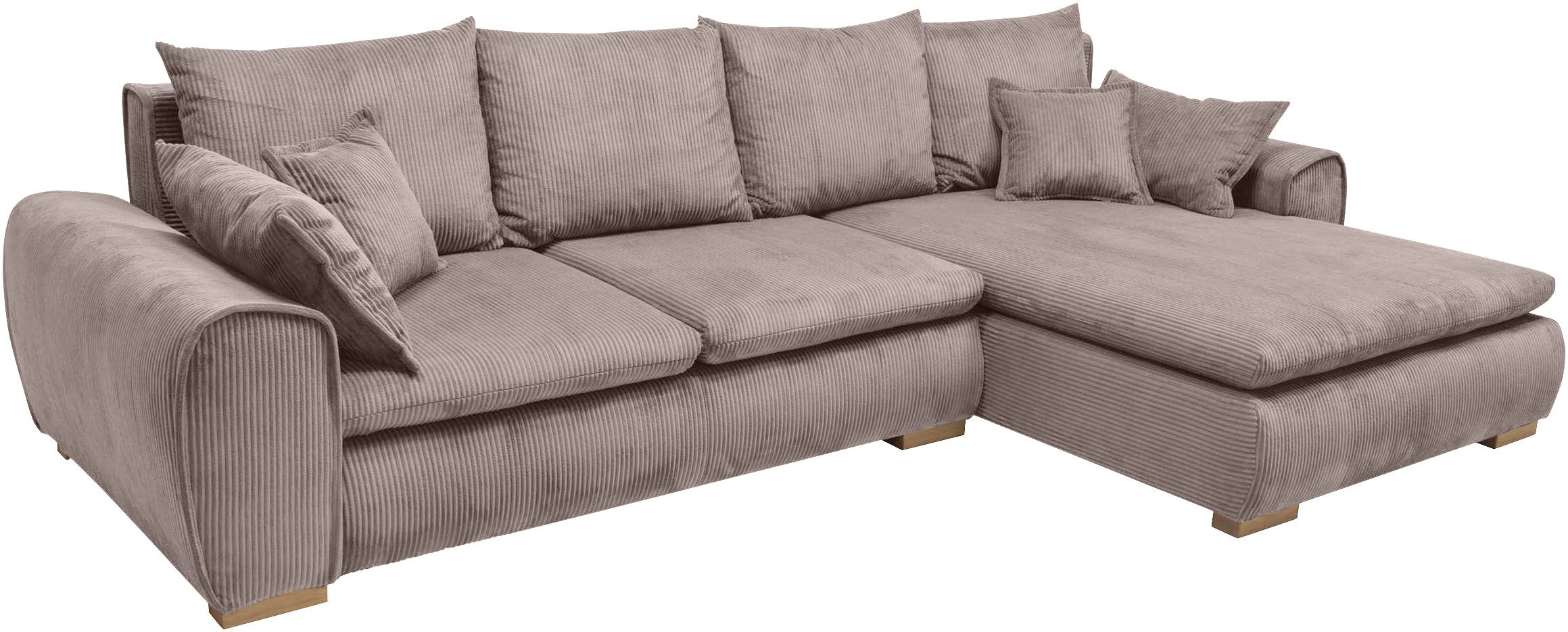 Home affaire Ecksofa Katja L-Form, B: 325 cm - OTTO. Verlässliche Qualität., Schlaffunktion, Bettkasten & 4 Zierkissen