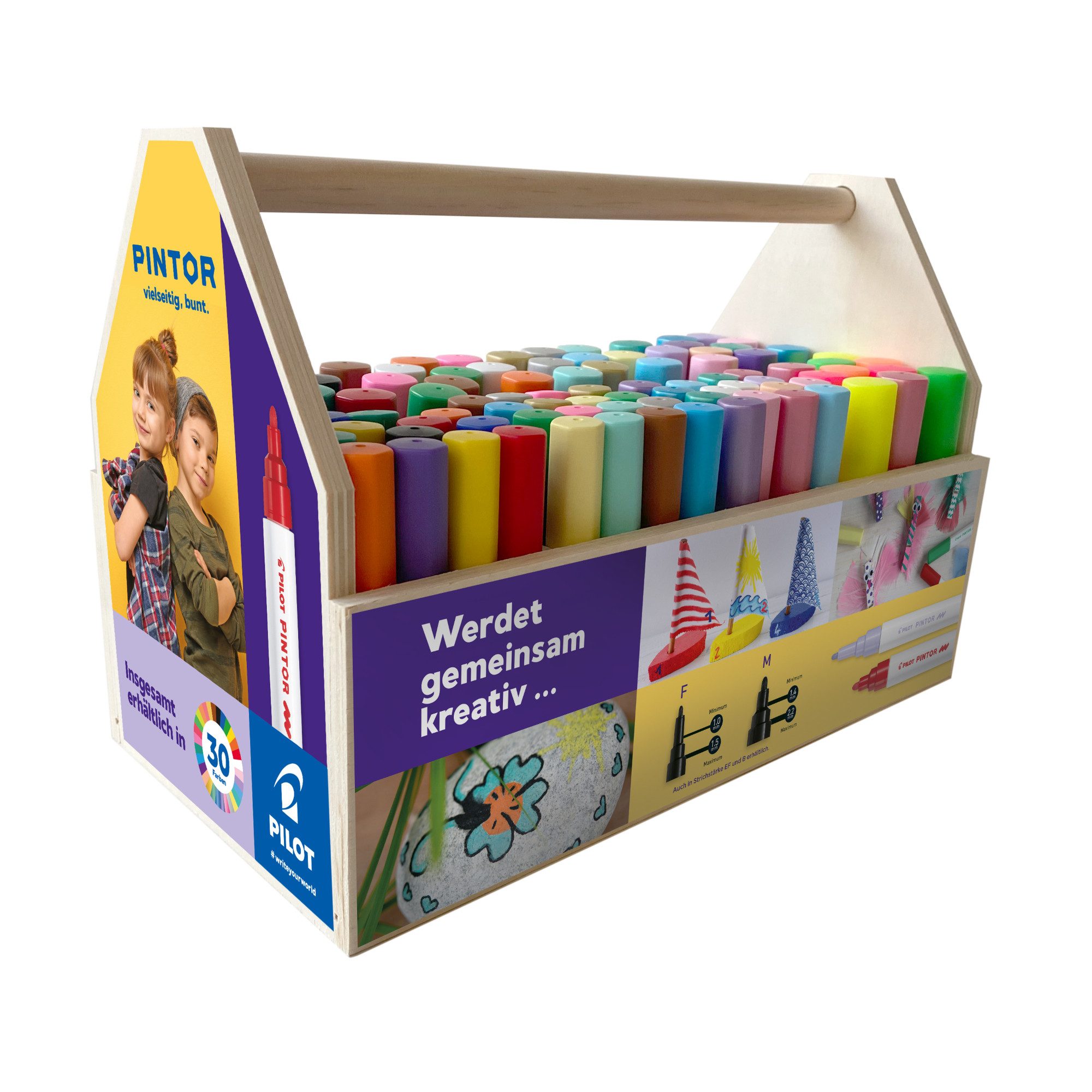 Pilot Pen Permanentmarker Kreativmarker PINTOR 9003D95 Display sortiert 95-teilig